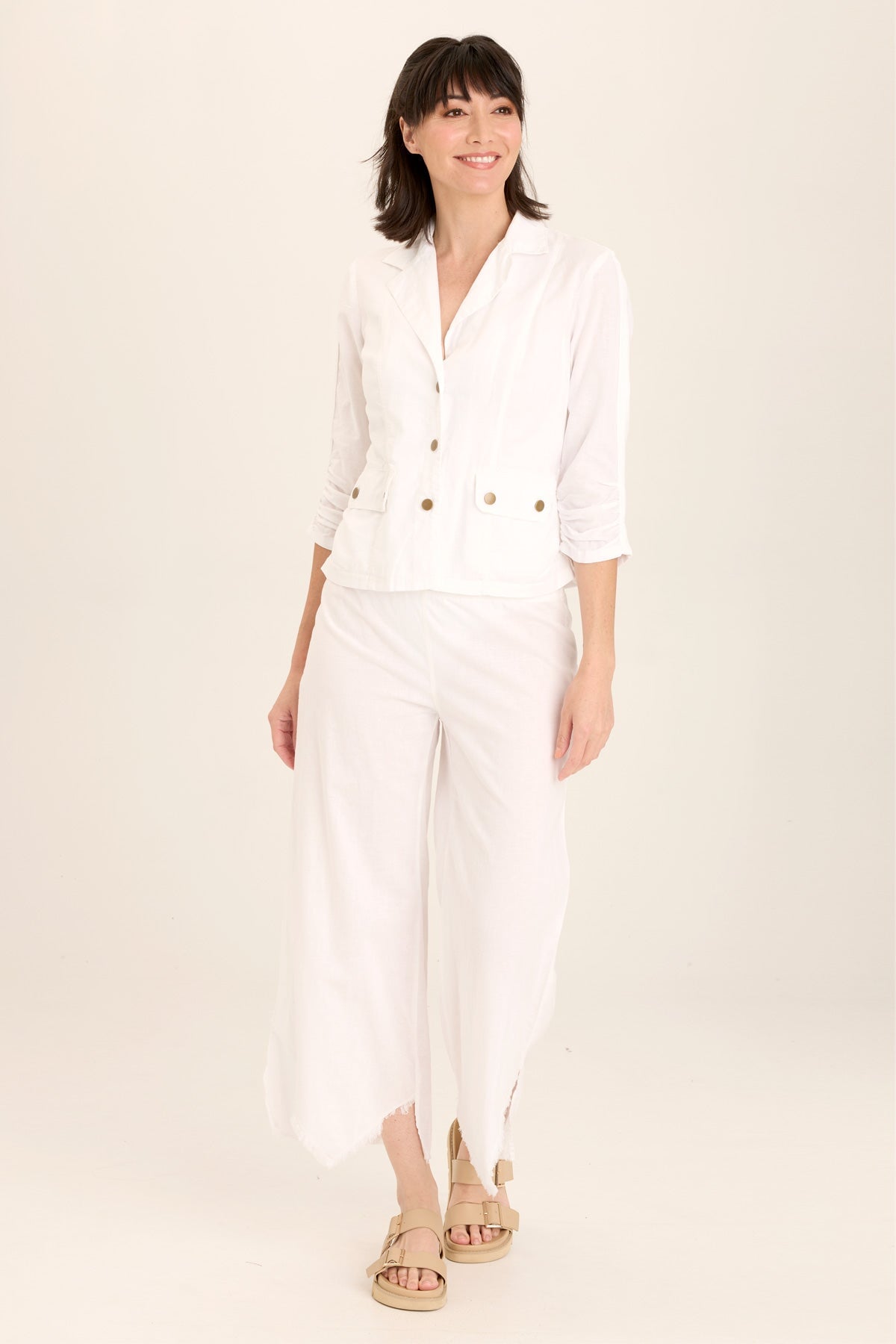 Astri Women's Asymmetric Wide Leg Pants - High Waisted Flowy Trousers for Work & Casual Wear | Office Outfits, Weekend Looks & Special Occasions