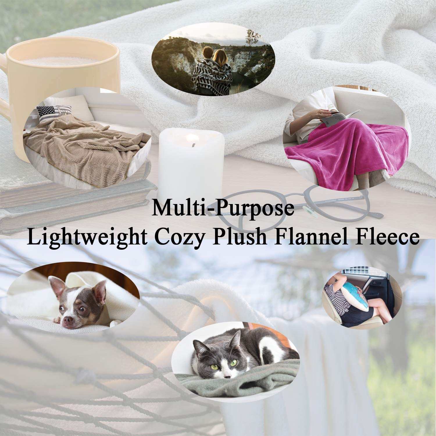 Soft Plush Fleece Throw Blanket 50