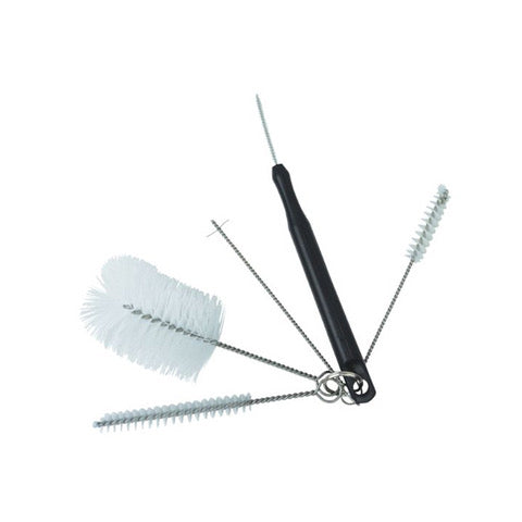 Cafetto Milk Frother Brush Set - 4 Pack Stainless Steel Cleaning Brushes for Espresso Machines, Coffee Makers & Milk Frothers - Perfect for Baristas & Home Coffee Lovers