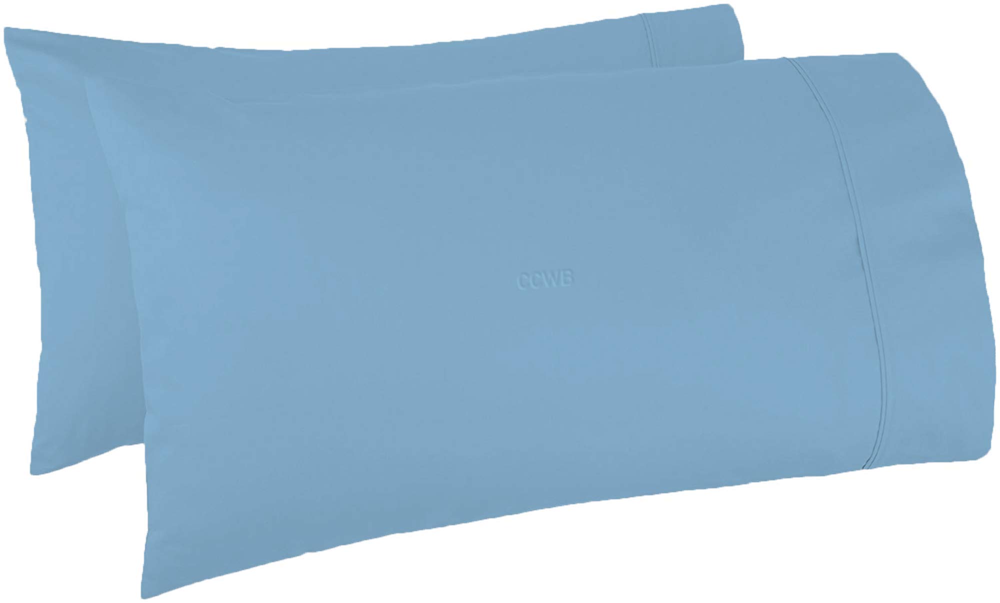 Premium Oversized Pillowcase for Fluffy & Pancake Pillows - 100% Egyptian Cotton 600 Thread Count - Queen Size Luxury Bedding - Deep Blue - Perfect for Home Decor, Guest Rooms & Cozy Bedrooms