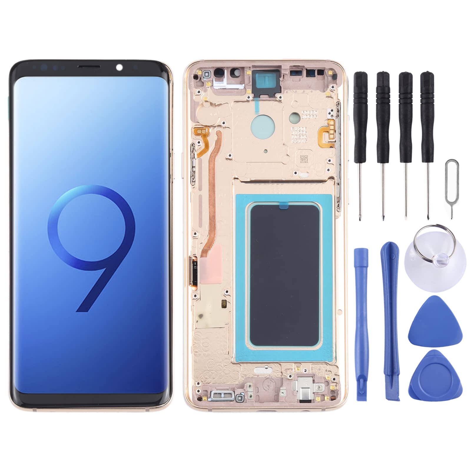 Original Samsung Galaxy S9+ SM-G965 OLED LCD Screen Replacement - Full Assembly with Frame & Digitizer | Perfect for DIY Repairs, Cracked Screen Fixes & Phone Restoration Projects