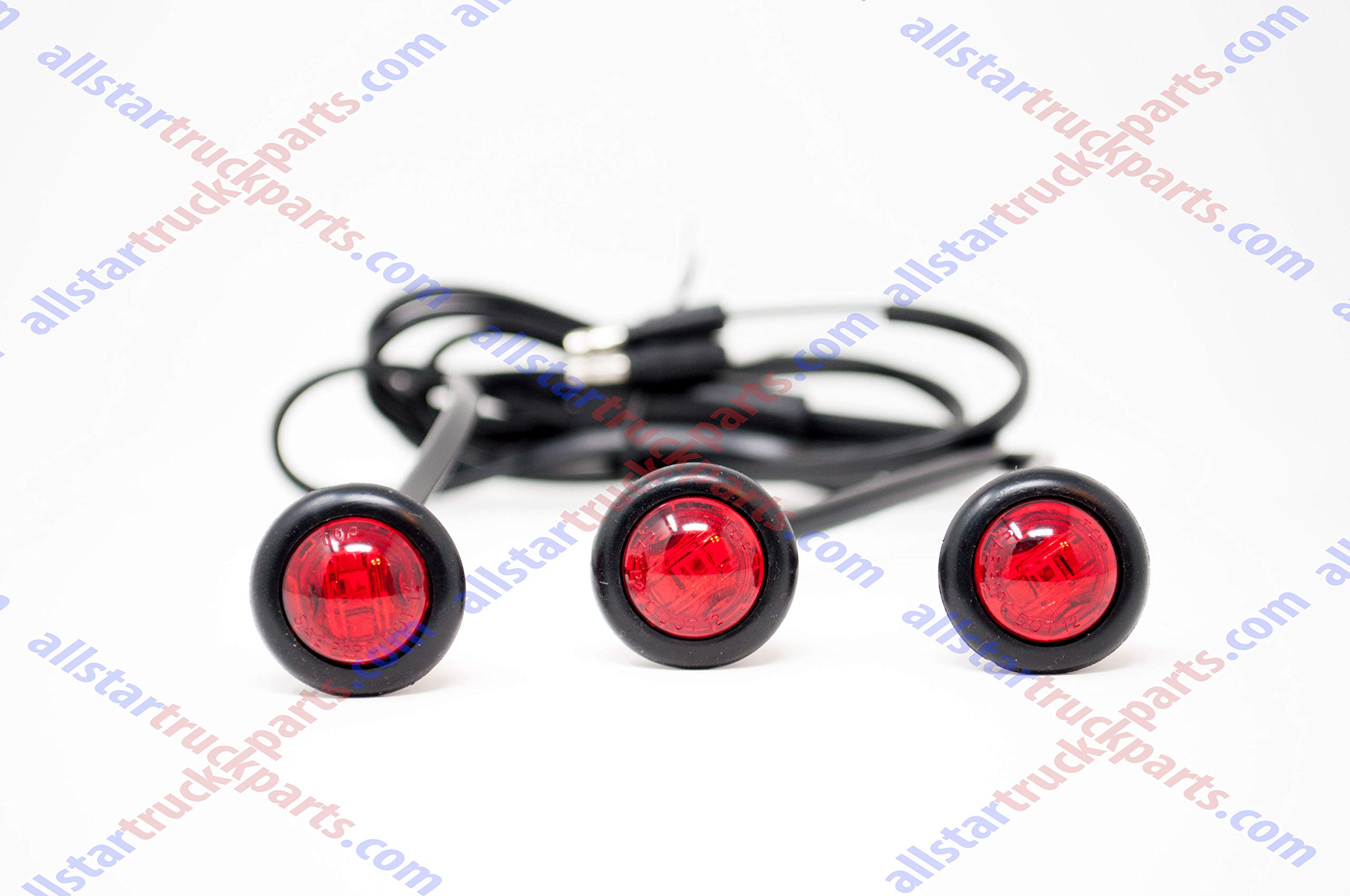 Red LED ID Identification Light Harness with 9 LEDs (3 x 3/4