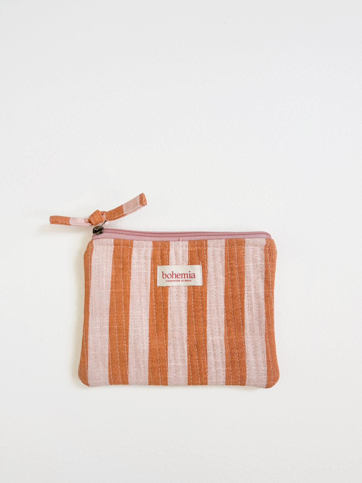 Jaipur Stripe Medium Pouch - Handmade Indian Clutch Bag in Pink City Design | Perfect for Weddings, Parties & Ethnic Fashion Accessories