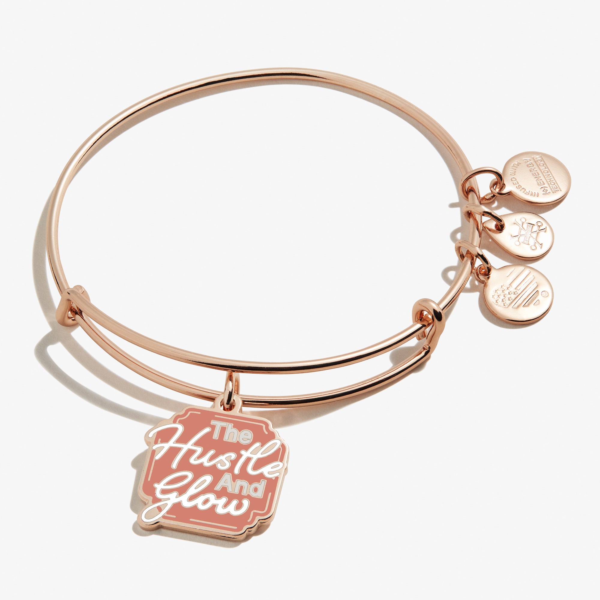 Stylish 'The Hustle and Glow' Charm Bangle Bracelet for Women - Perfect for Parties, Date Nights & Everyday Wear