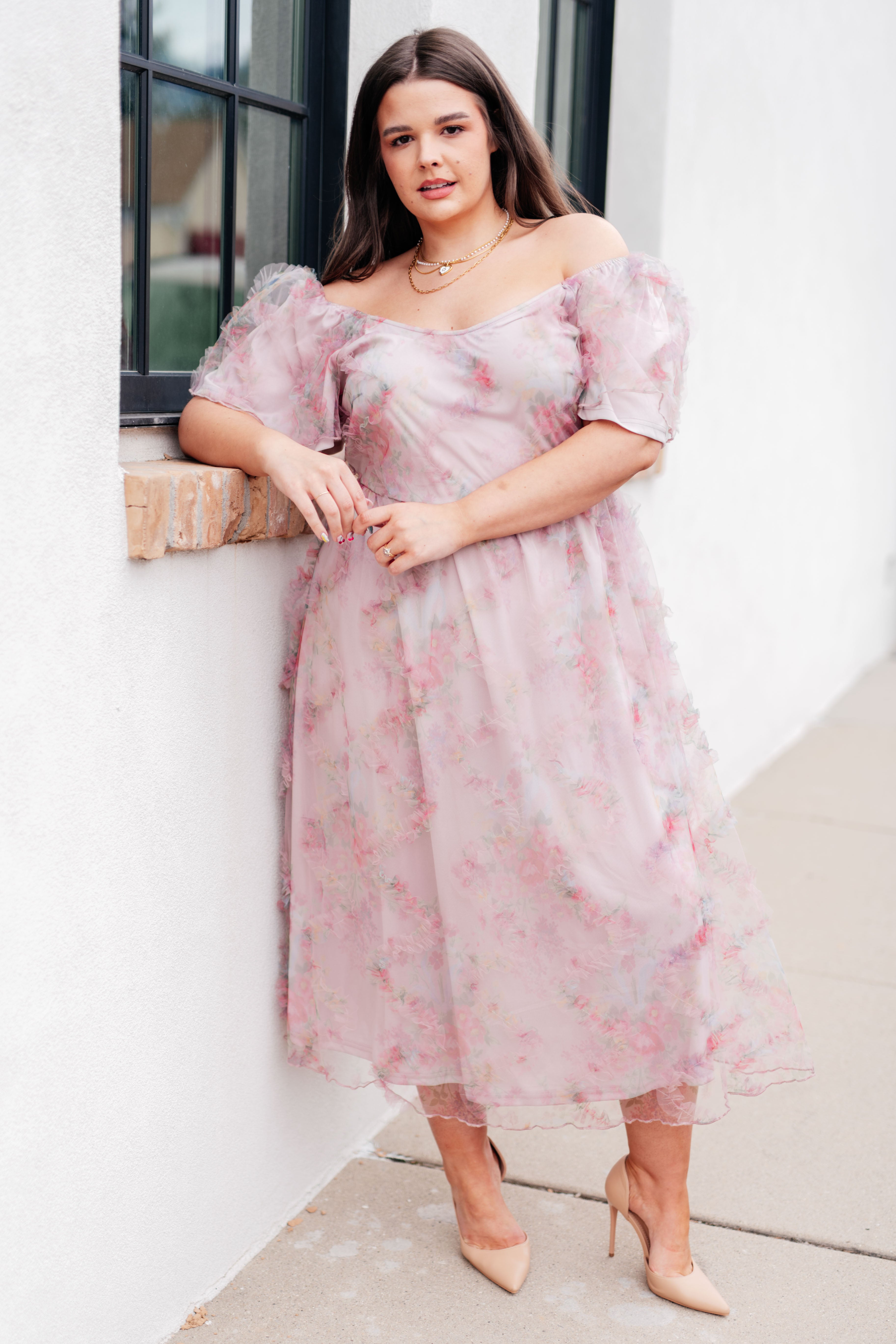 My Little Songbird Fluttersleeve Dress for Girls - Elegant Flutter Sleeve Party Dress for Special Occasions, Birthday, Photo Shoots & Family Gatherings