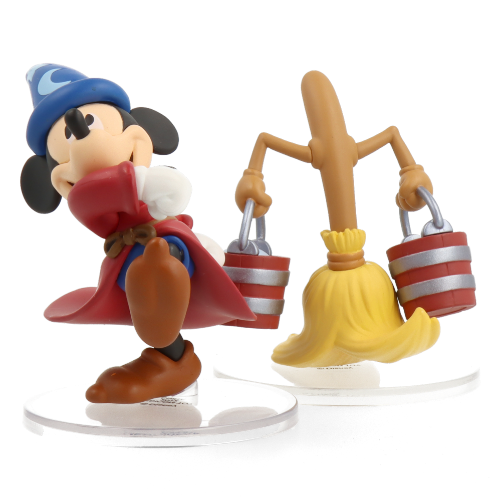 Disney Fantasia Mickey Mouse & Broom UDF Figurine - Collectible Series 10 - Perfect for Disney Fans, Home Decor, and Gift Giving