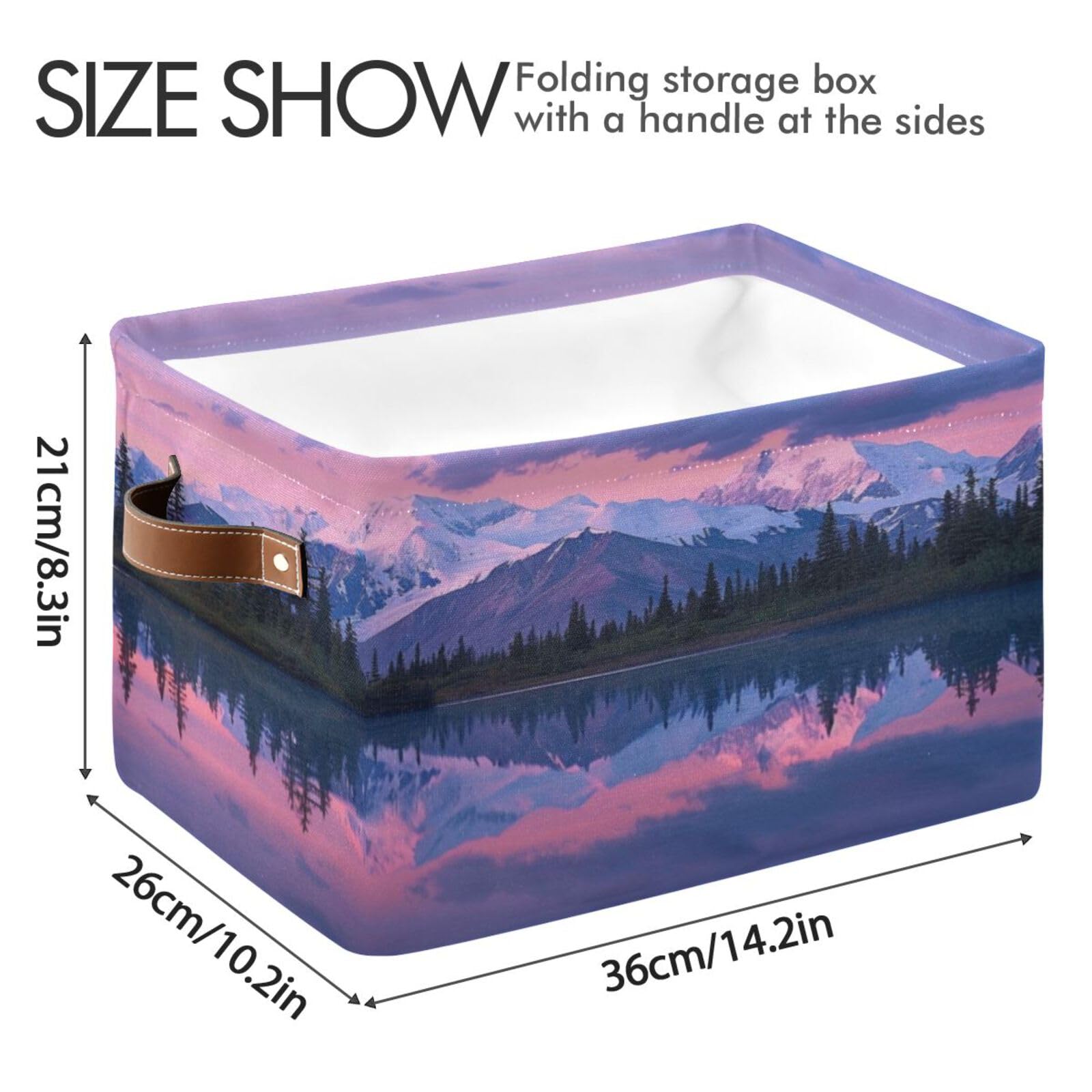 Large Fabric Storage Bins with Handles - Collapsible Closet Organizers & Decorative Baskets for Shelves, Clothes, Toys & Home Organization - Perfect for Bedroom, Nursery & Living Room Storage Solutions