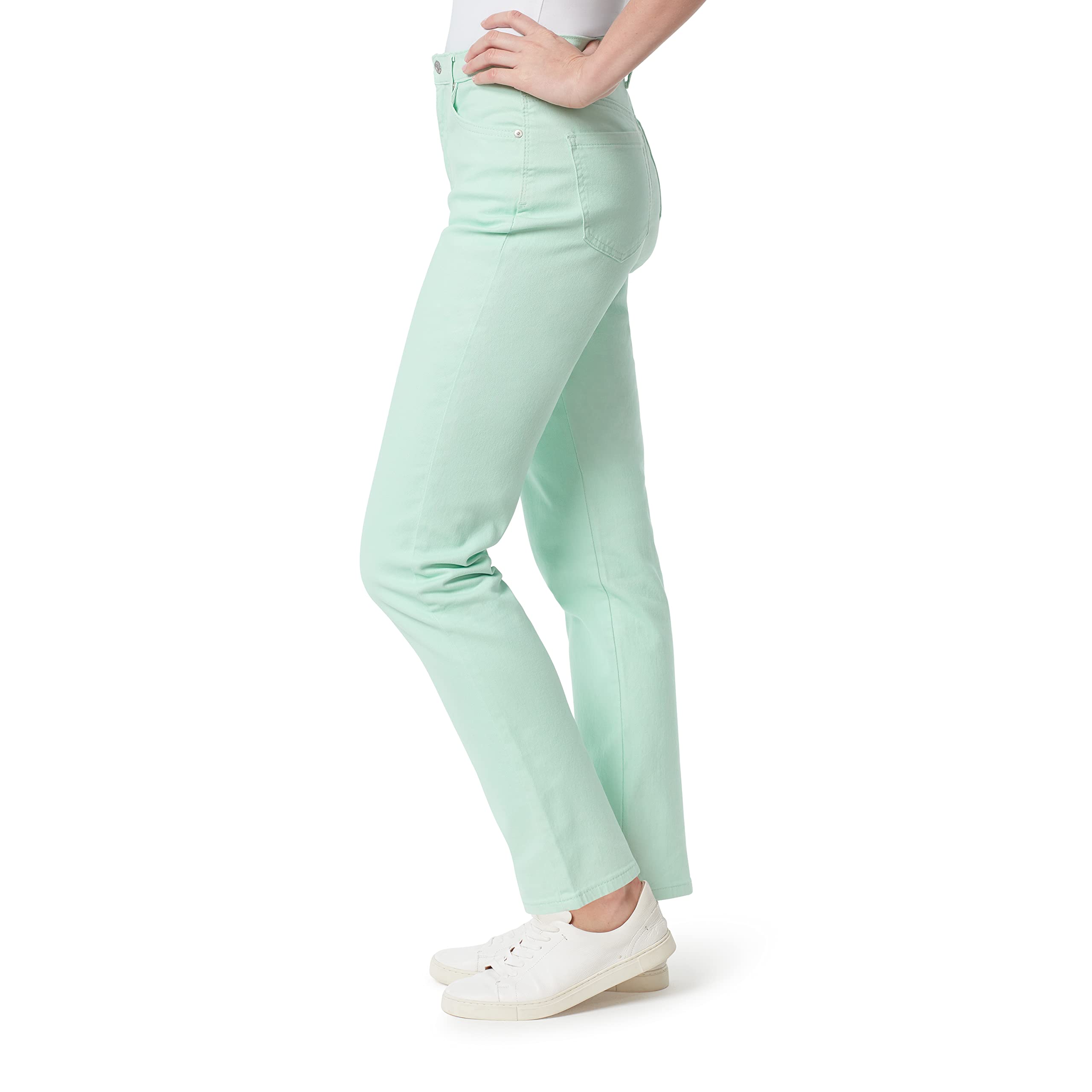 Gloria Vanderbilt Women's Amanda Classic High Rise Tapered Jeans - Jade Breeze - Size 20 US - Comfortable Stretch Denim for Casual Wear & Everyday Outfits