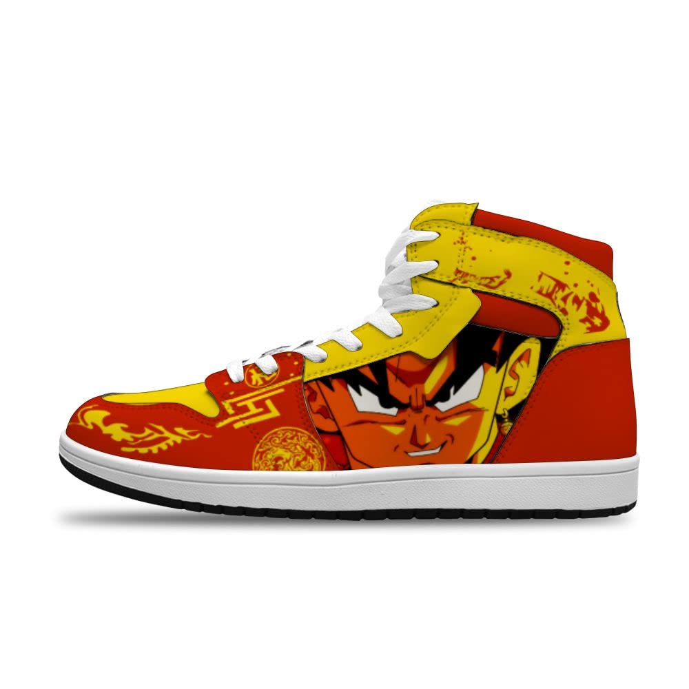 Custom Saiyan Dragon Ball Z Anime Basketball Shoes for Men & Women - Stylish Sports Sneakers for Gym, Running, and Casual Wear