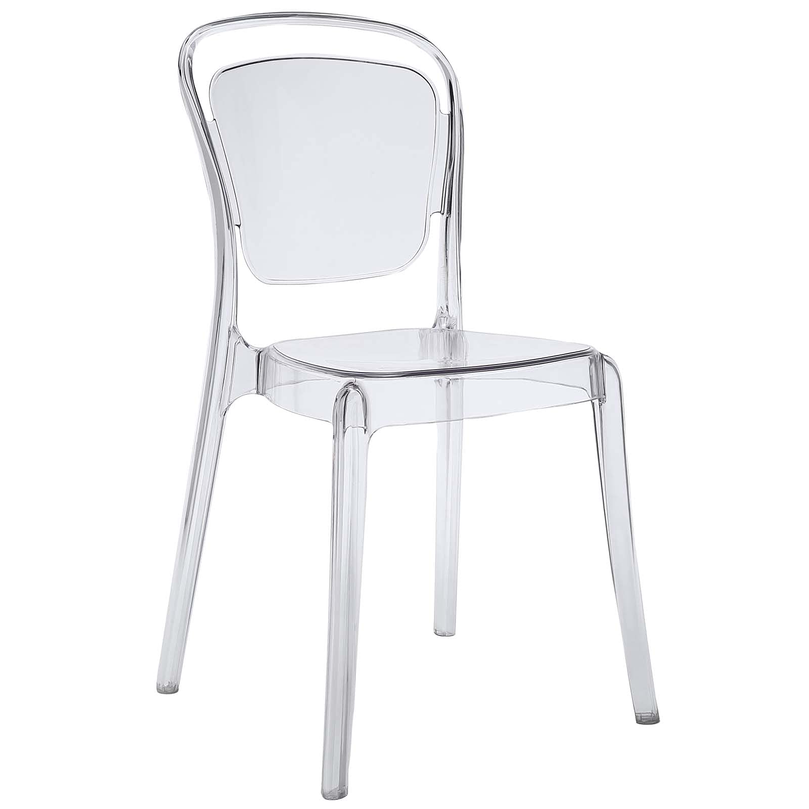 Modway Entreat Modern Clear Acrylic Kitchen & Dining Chair - Fully Assembled for Home, Restaurant & Office Use