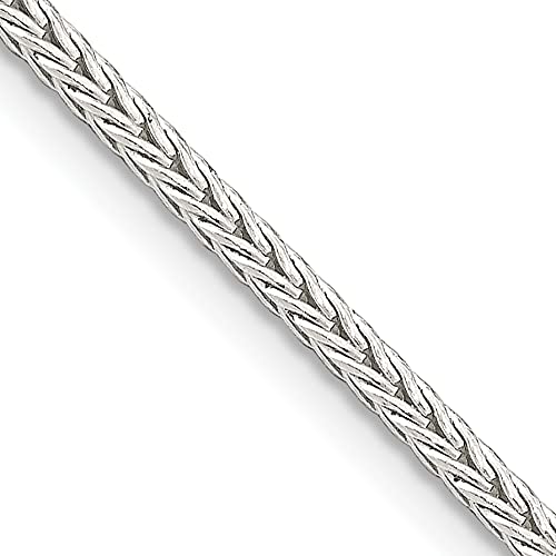 IceCarats 925 Sterling Silver 2mm Round Franco Link Chain Necklace for Women - Dainty & Elegant Jewelry for Everyday Wear, Layering, and Special Occasions