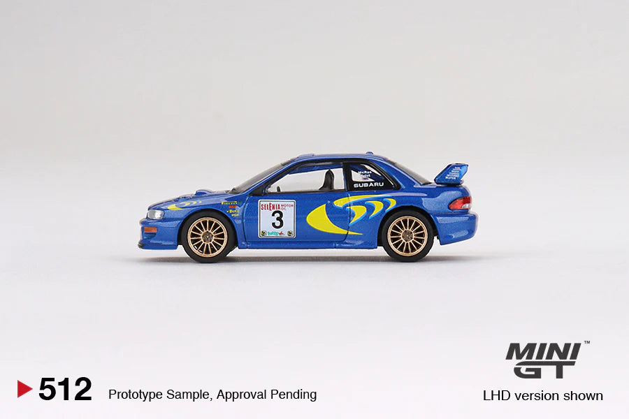 MINIGT 1:64 Scale Subaru Impreza WRC97 1997 Rally Sanremo Winner #3 Diecast Model Car - Perfect for Collectors, Racing Fans & Display Cases