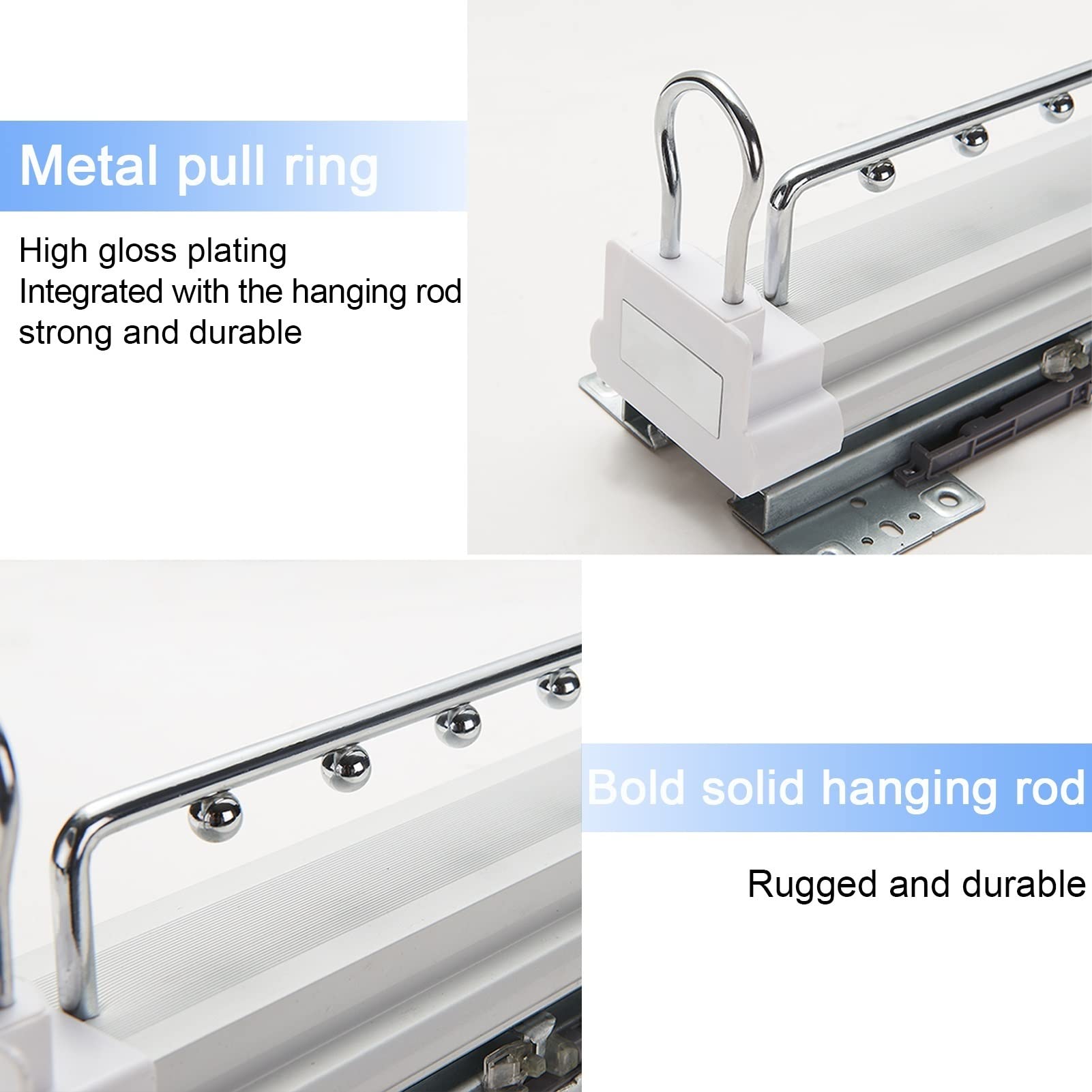 Extendable Metal Pull-Out Closet Valet Rod - Top Mount Clothing Rail Hanger Rack Bar for Wardrobe Organization | Space-Saving Closet Storage Solution for Hanging Clothes, Jackets & Accessories | Perfect for Bedroom, Walk-In Closets & Small Spaces