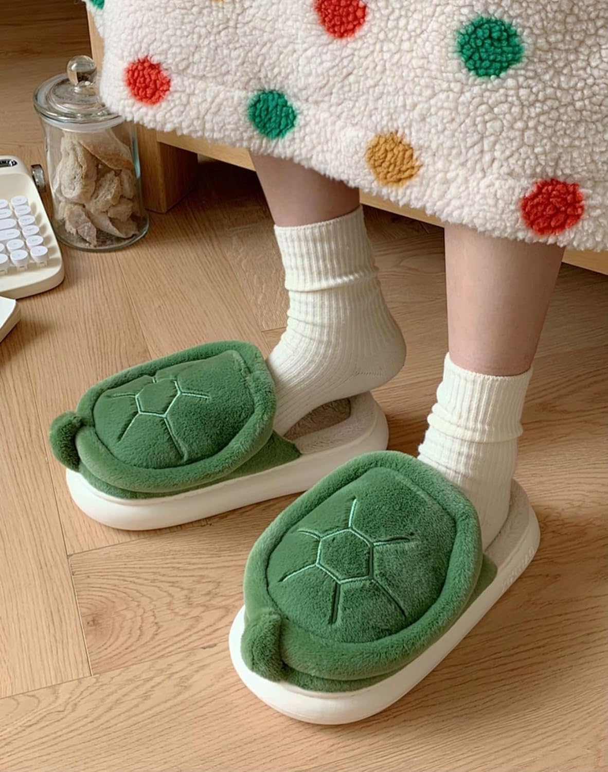 Cute Cartoon Turtle Slippers for Women - Soft, Warm & Comfortable House Slippers with Non-Slip Sole | Perfect for Indoor Lounging, Spa Days & Cozy Home Wear