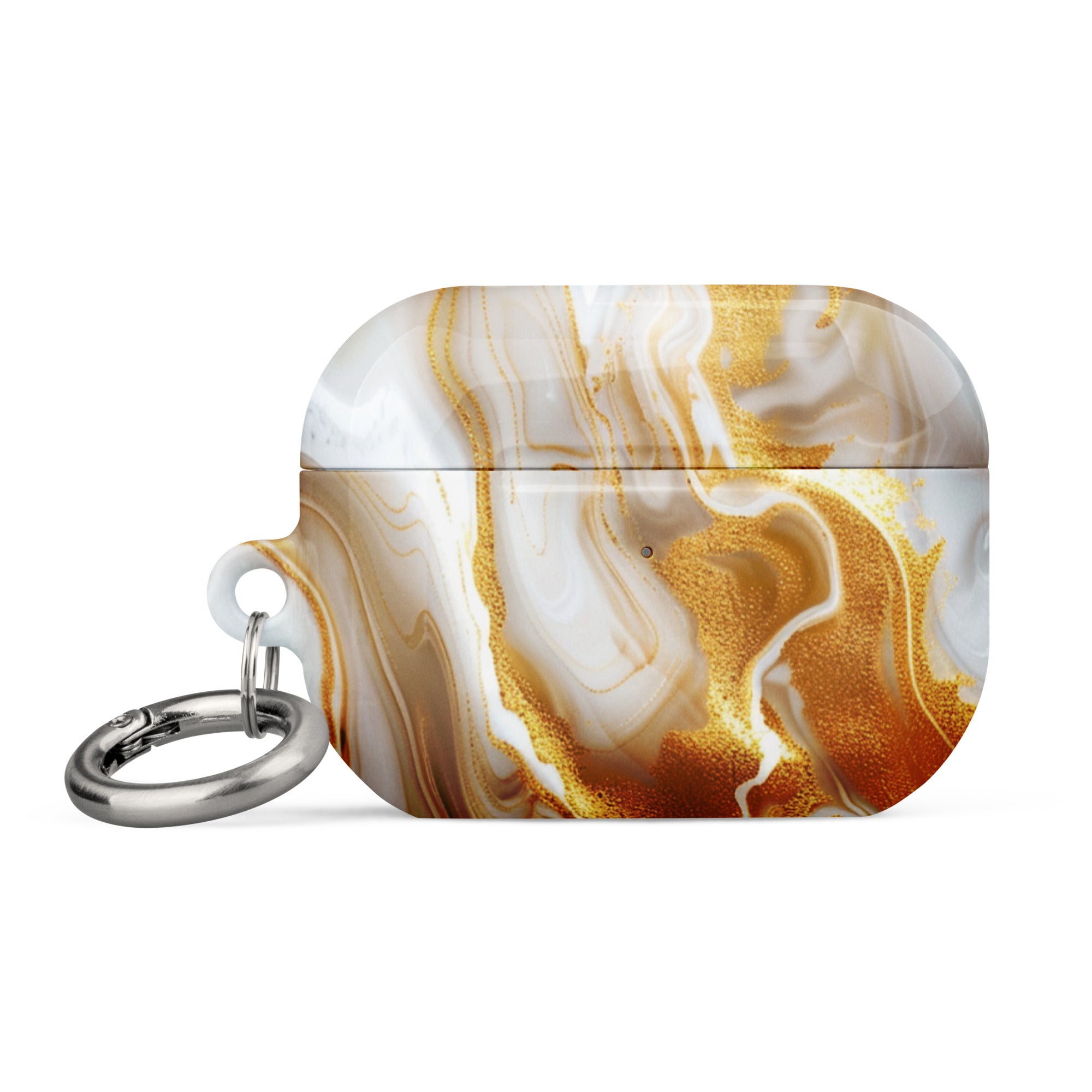 Premium Gold Marble AirPods Case - Stylish Protective Cover for AirPods 1/2/3/Pro - Trendy Phone Accessory for Women & Men - Perfect for Work, Gym & Travel