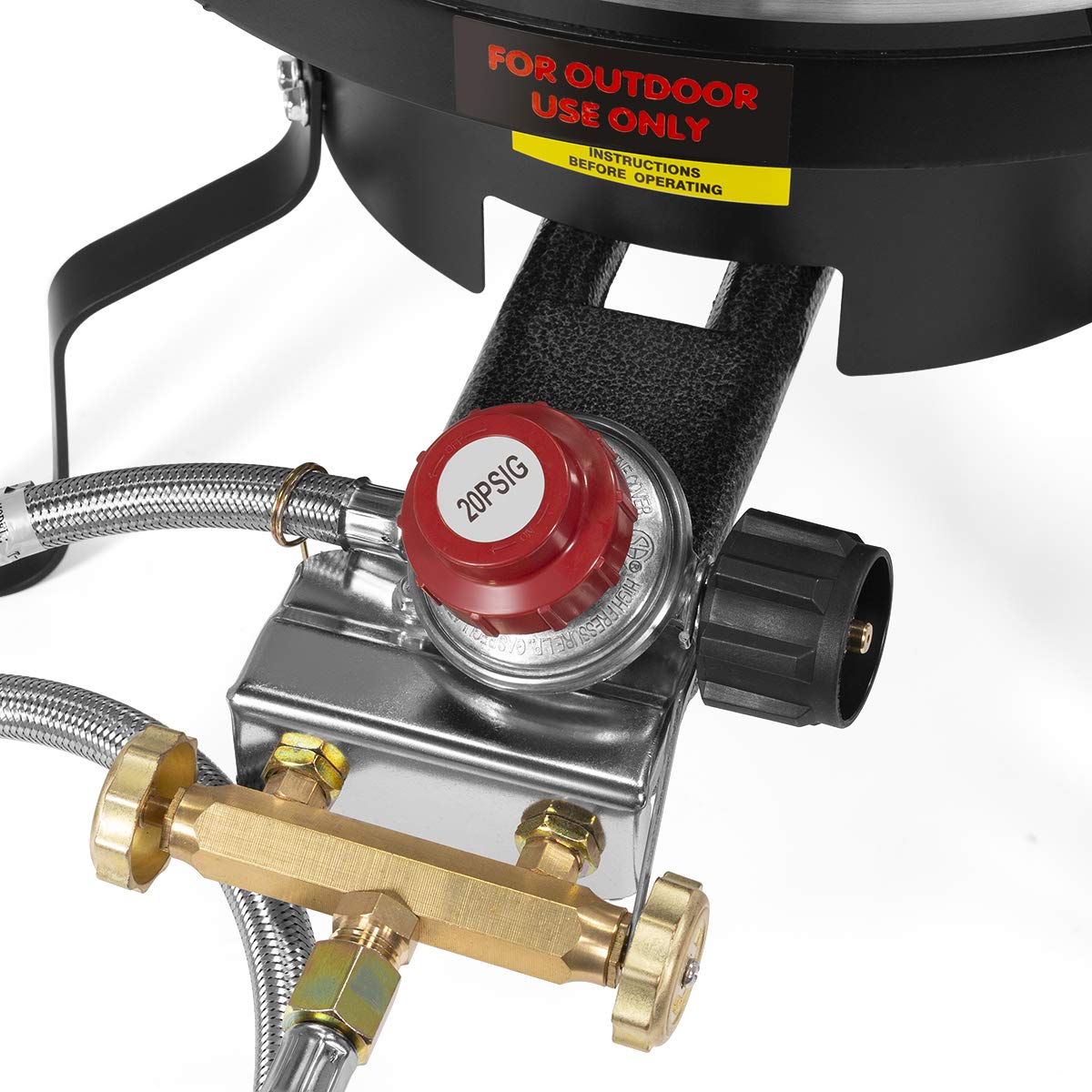 Barton 52 Quart High-Pressure Turkey Deep Fryer with Propane Burner - 80,000 BTU Multi-Purpose Outdoor Cooking Pot for Boiling, Roasting, Clam Bakes, Seafood, Crawfish & Cajun Meals - Perfect for Backyard BBQs, Camping & Large Gatherings