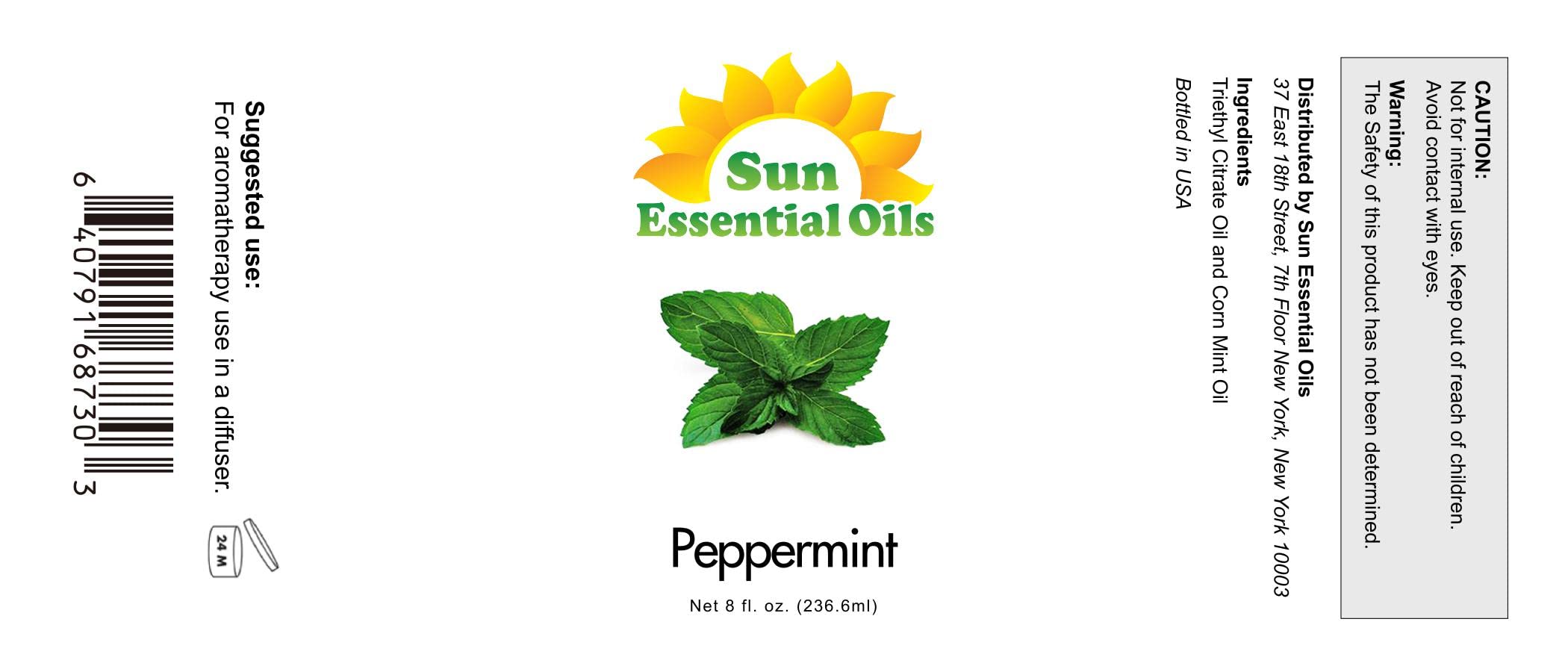 Peppermint Essential Oil 8 oz with Dropper - 100% Pure for Aromatherapy, Diffusers & Humidifiers | Skin Care, Massage Oil & Home Fragrance | Natural Pest Repellent for Ants | DIY Candle & Soap Making | Relaxation, Stress Relief & Better Sleep