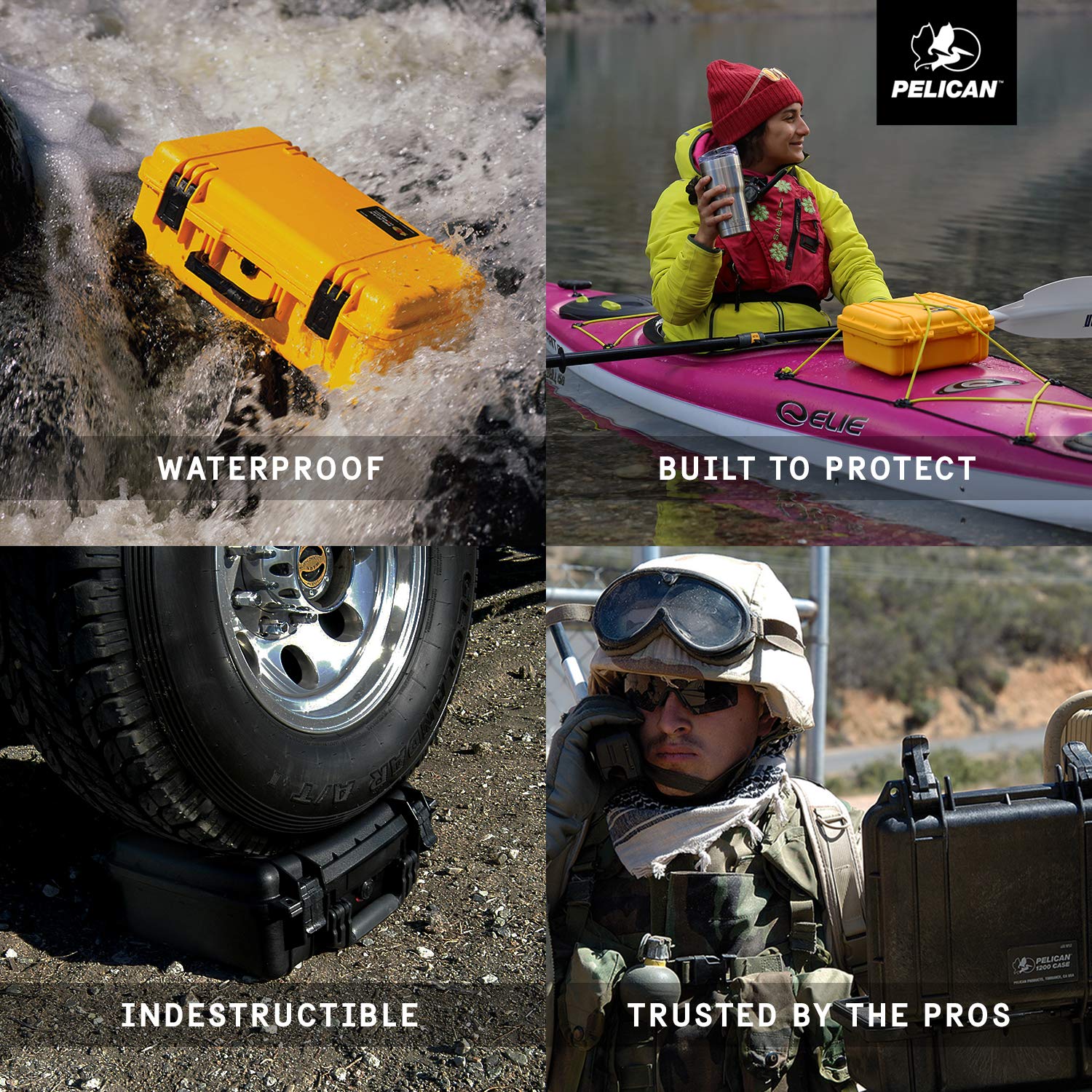 Pelican 1150 Waterproof Hard Camera Case with Foam Insert - Silver & Blue - Shockproof Protection for DSLR, Mirrorless Cameras & Equipment - Perfect for Travel, Outdoor Photography & Professional Use