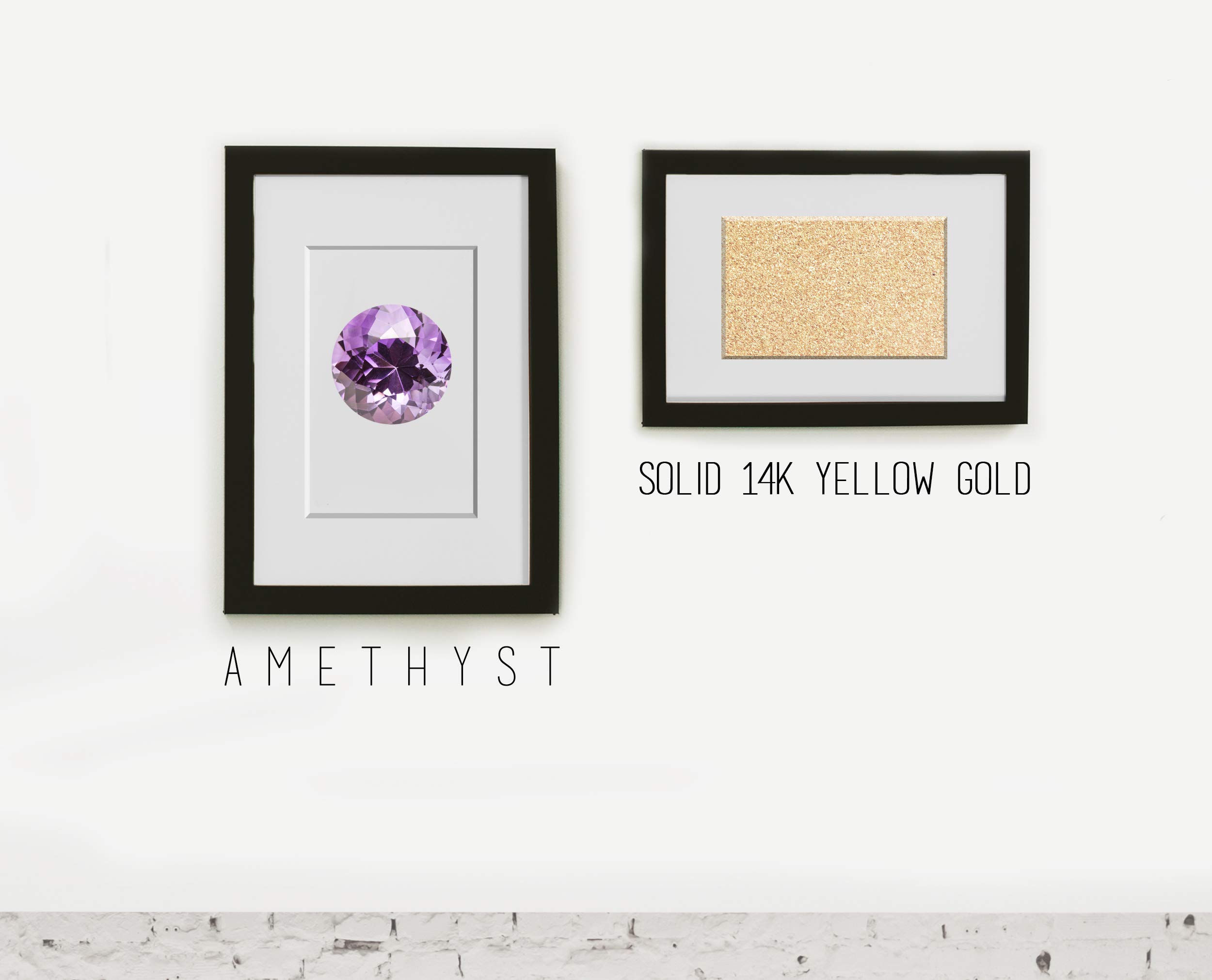14K Gold Amethyst Engagement Ring - Rectangle Cut Minimalist Wedding Band, Handmade Alternative Promise Ring for February Birthstone | Perfect for Proposals, Anniversaries & Everyday Wear