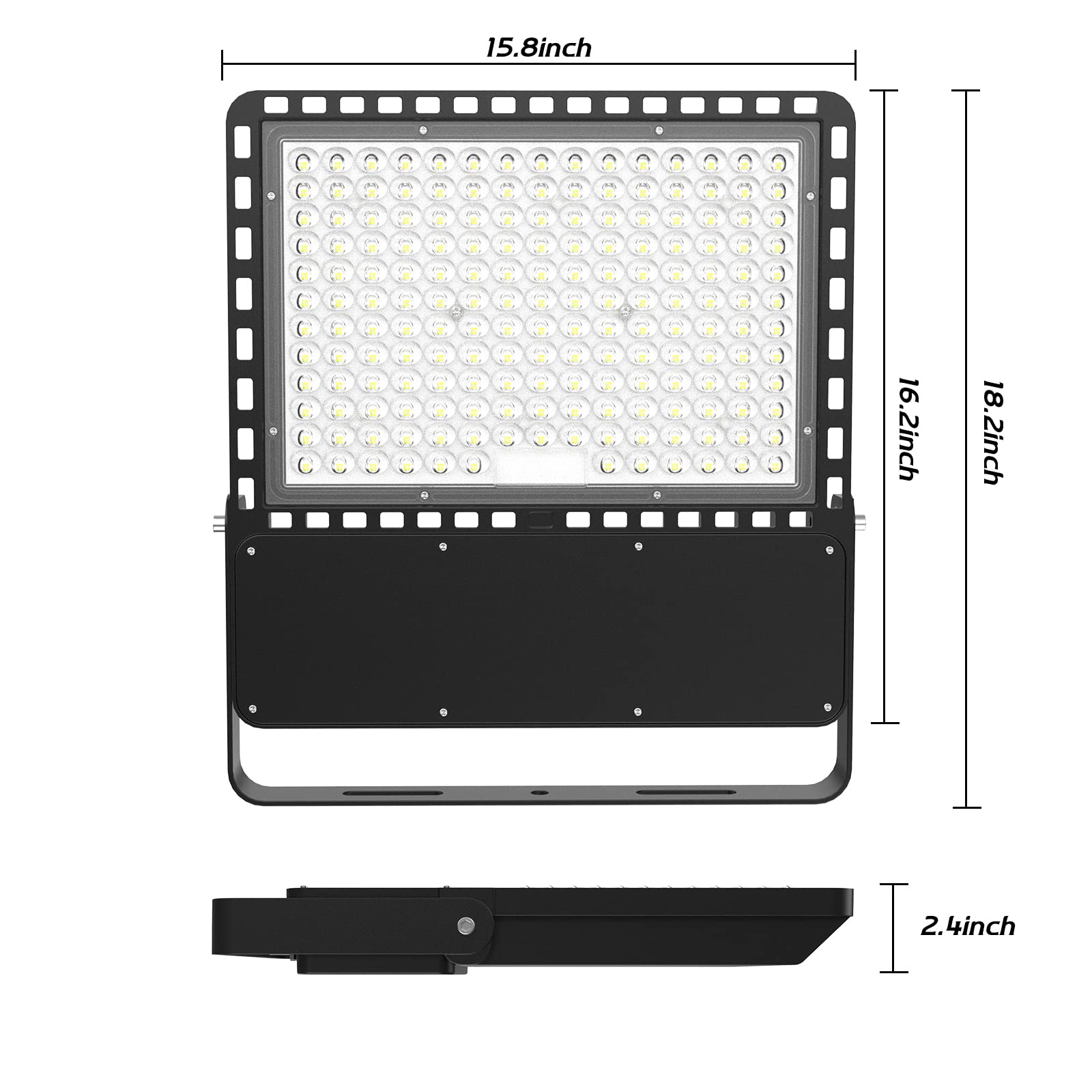 ILLSTAR 400W LED Stadium Lights - Super Bright 60,000lm 2500W Equivalent Flood Light - IP66 Waterproof ETL Certified - 100-277V Wide Voltage - Perfect for Outdoor Arenas, Backyards, Parking Lots & Warehouses