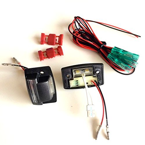 94-02 Dodge RAM 1500-5500 LED License Plate Light Kit with White & Red Running Lights - Durable Replacement for Truck Nighttime Visibility & Safety