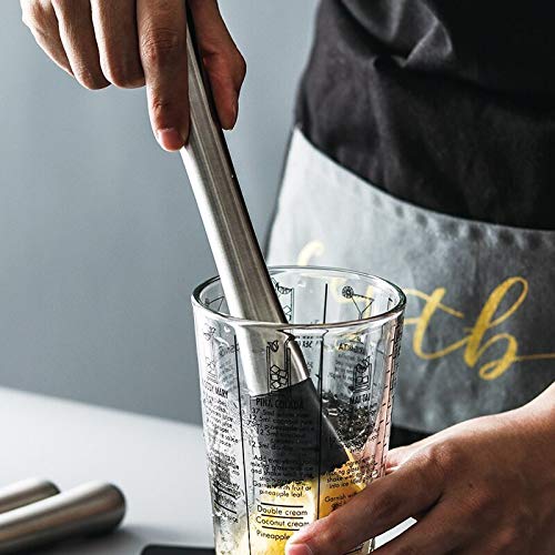 Premium Stainless Steel Cocktail Muddler - Bar Mixer Tool for Mojito, Fruit Juice & Crushed Ice - Professional Bartender Utensil Set Accessory (Black) - Perfect for Home Bars, Parties & Mixology Enthusiasts