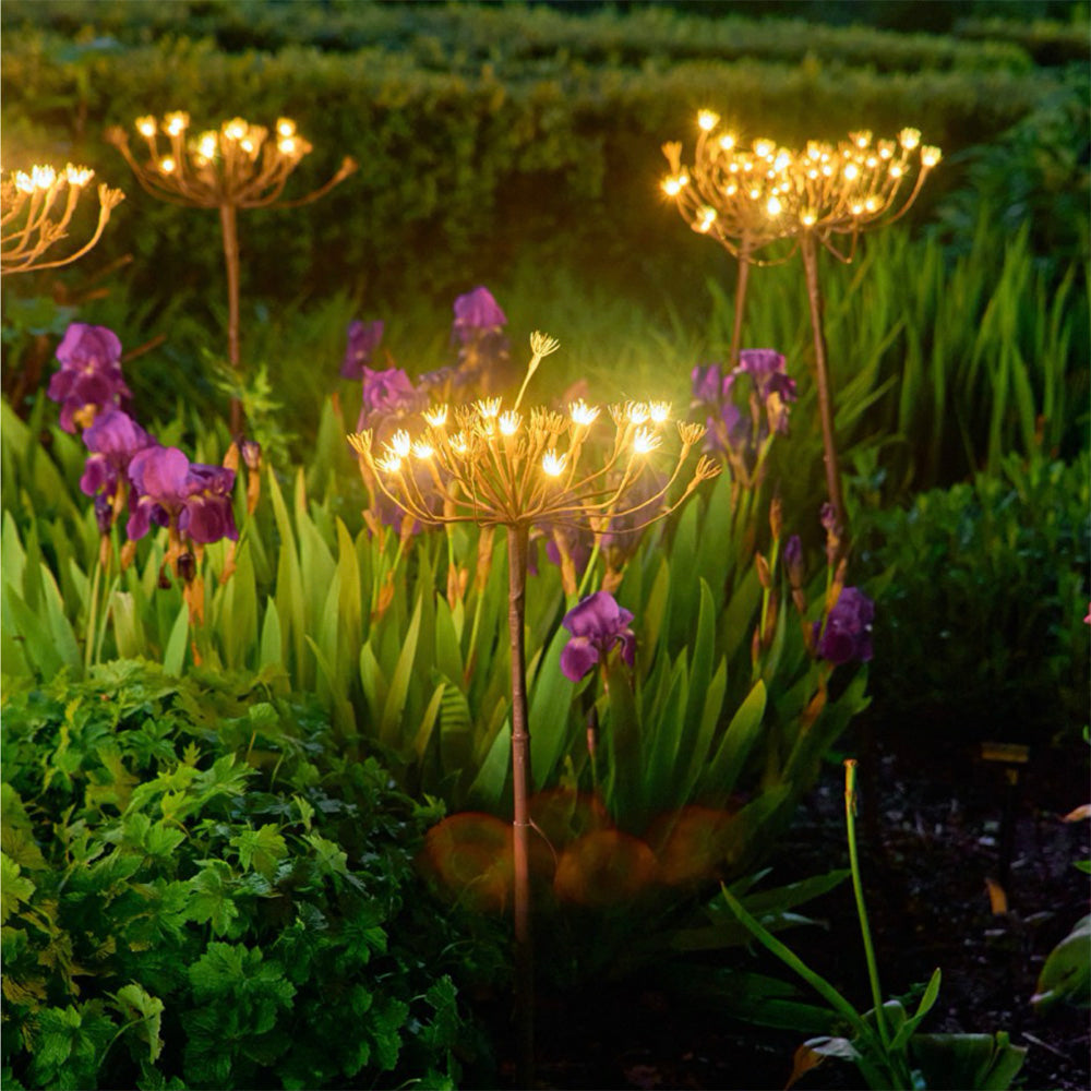 Solar-Powered Wild Fennel Stake Lights - Outdoor Garden Pathway Decoration for Patio, Yard, and Landscape Lighting