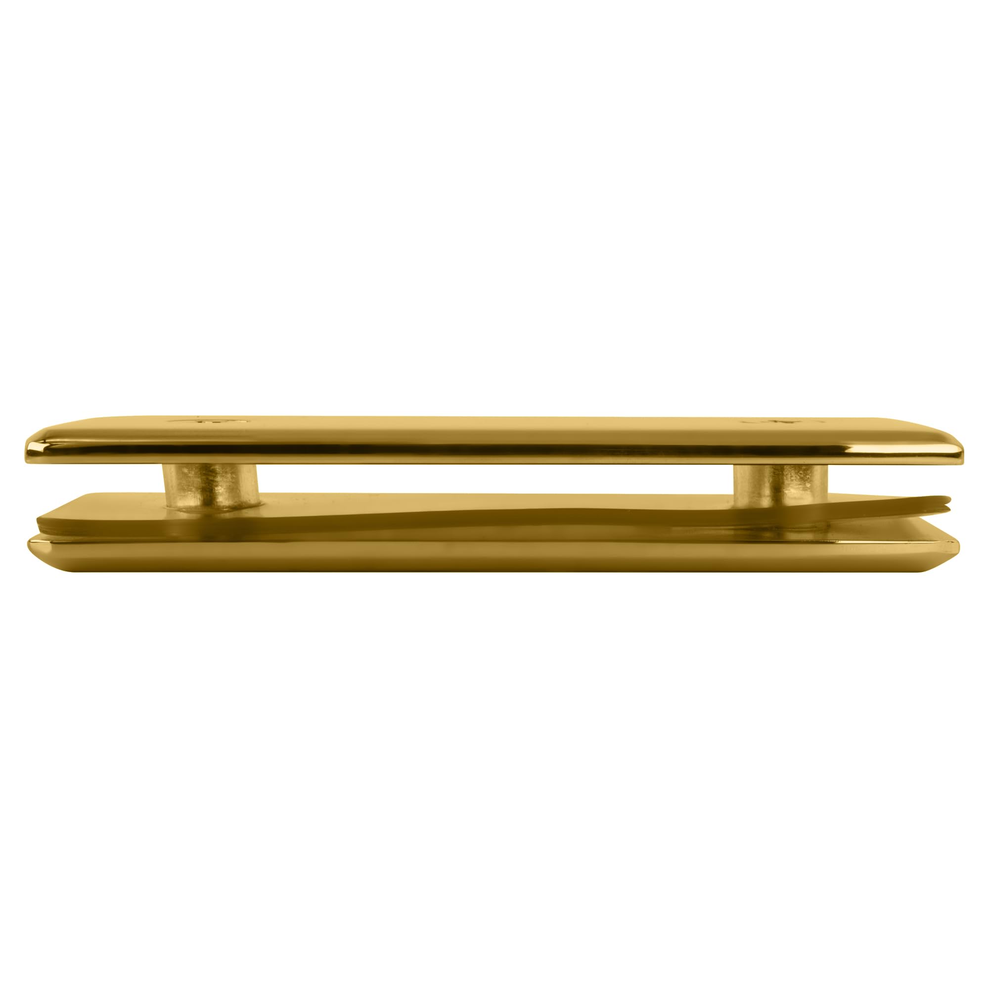 CRL BGC180BR Polished Brass Beveled 180° Glass-to-Glass Clamp - Premium Hardware for Shower Doors, Glass Partitions & Display Cases