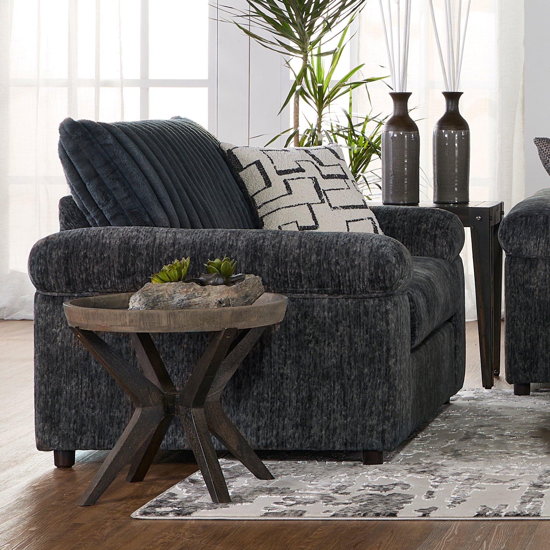 Roundhill Furniture Nason Wide Wale Corduroy Cuddle Chair - Plush Comfortable Lounge Chair for Living Room, Bedroom & Reading Nook - Cozy Home Decor Accent Piece