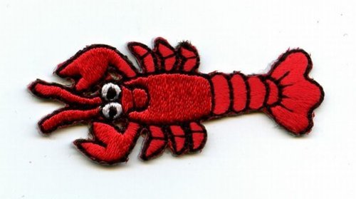Red Lobster Embroidered Iron on Patch for Jackets, Hats & Bags - DIY Sew On Applique for Clothing & Accessories - Perfect for Costumes, Gifts & Craft Projects