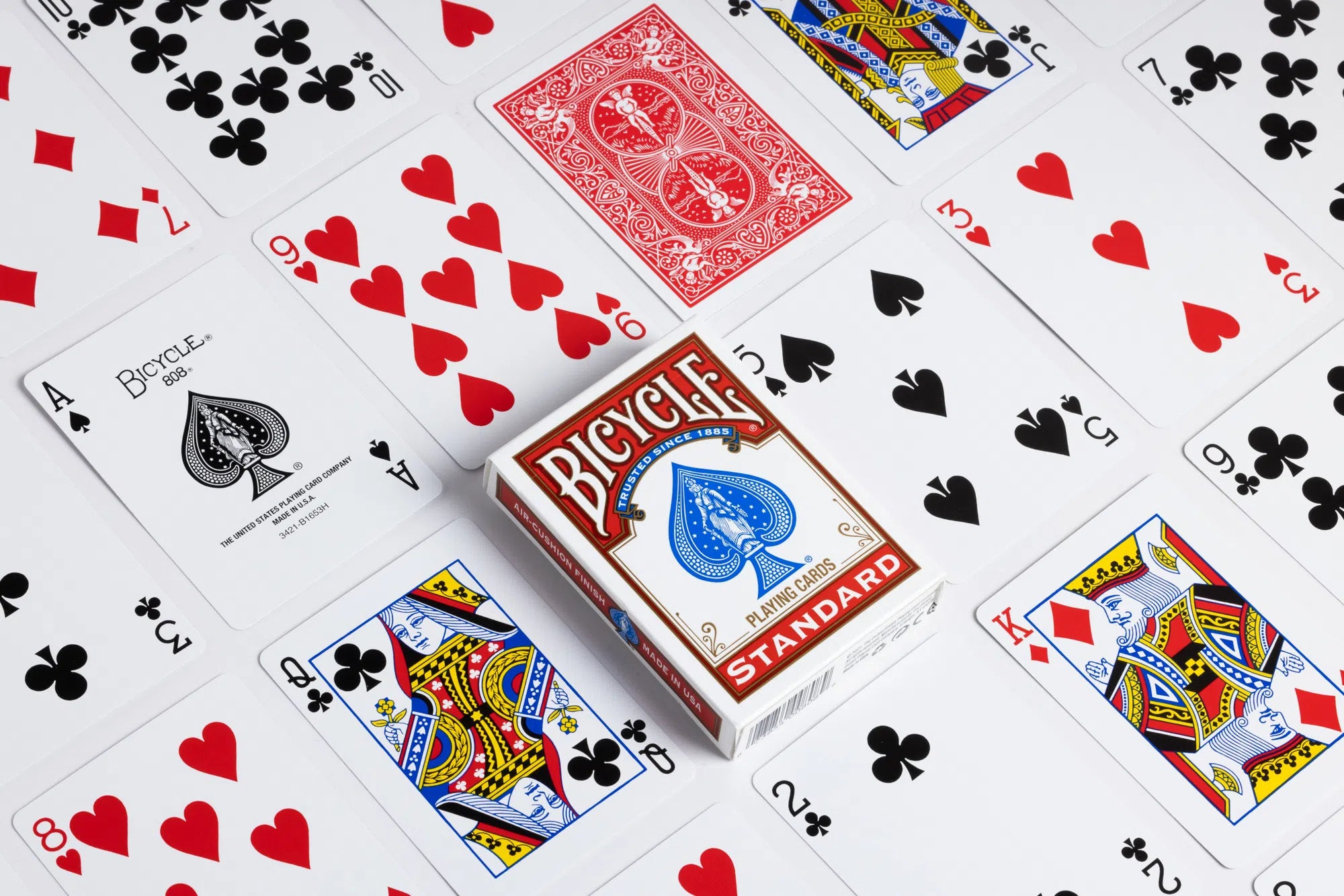 Bicycle Standard Playing Cards - Premium Poker Size Deck for Magic Tricks, Card Games, and Casino Night - 52 Cards with Jokers - Perfect for Poker, Blackjack, and Bridge