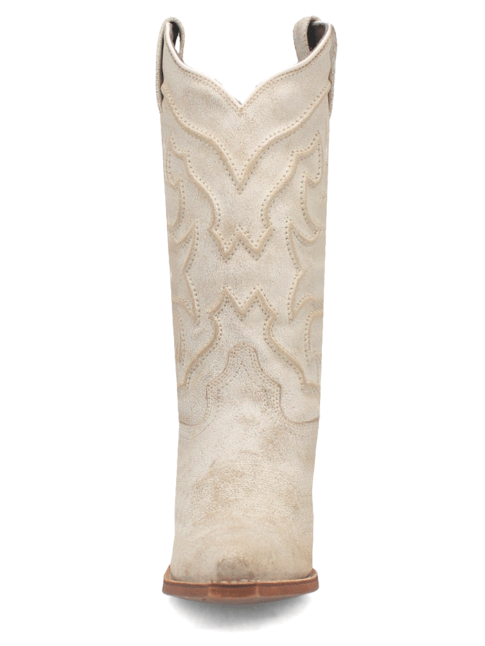 Laredo 52186 Women's REVA Leather Boots in Bone Ivory - Stylish Western Ankle Boots for Casual Wear & Country Outfits