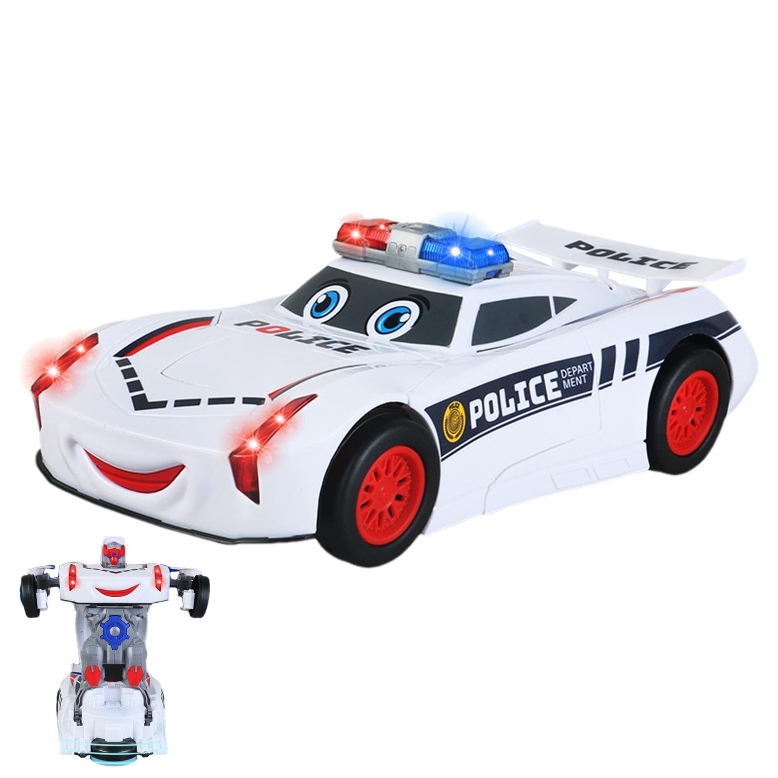 Transformer Car Toy - LED Light & Musical Robot Transforming Engineering Vehicle for Kids | Creative STEM Toy for Boys & Girls | Perfect for Playtime, Birthday Gifts & Educational Fun