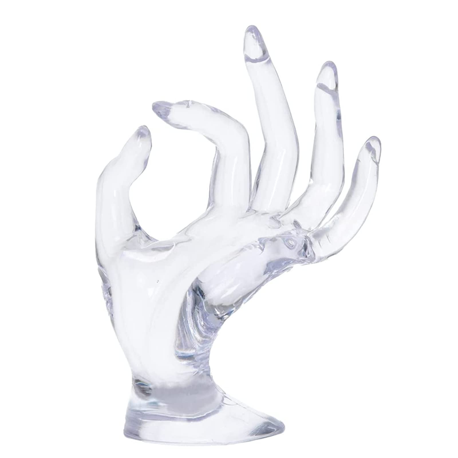 Transparent Hand Form Ring Holder - Jewelry Display Stand for Bracelets & Watches | Y2K Room Decor