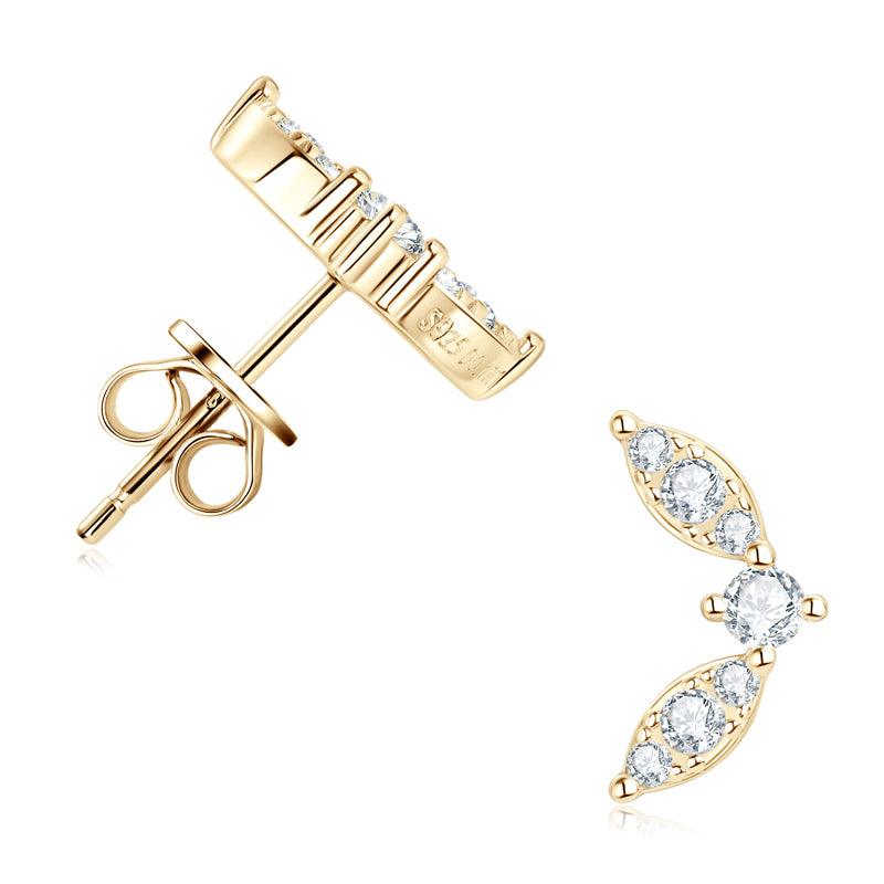 Elegant Butterfly Moissanite Stud Earrings for Women - Hypoallergenic 925 Sterling Silver - Perfect for Weddings, Anniversaries & Special Occasions