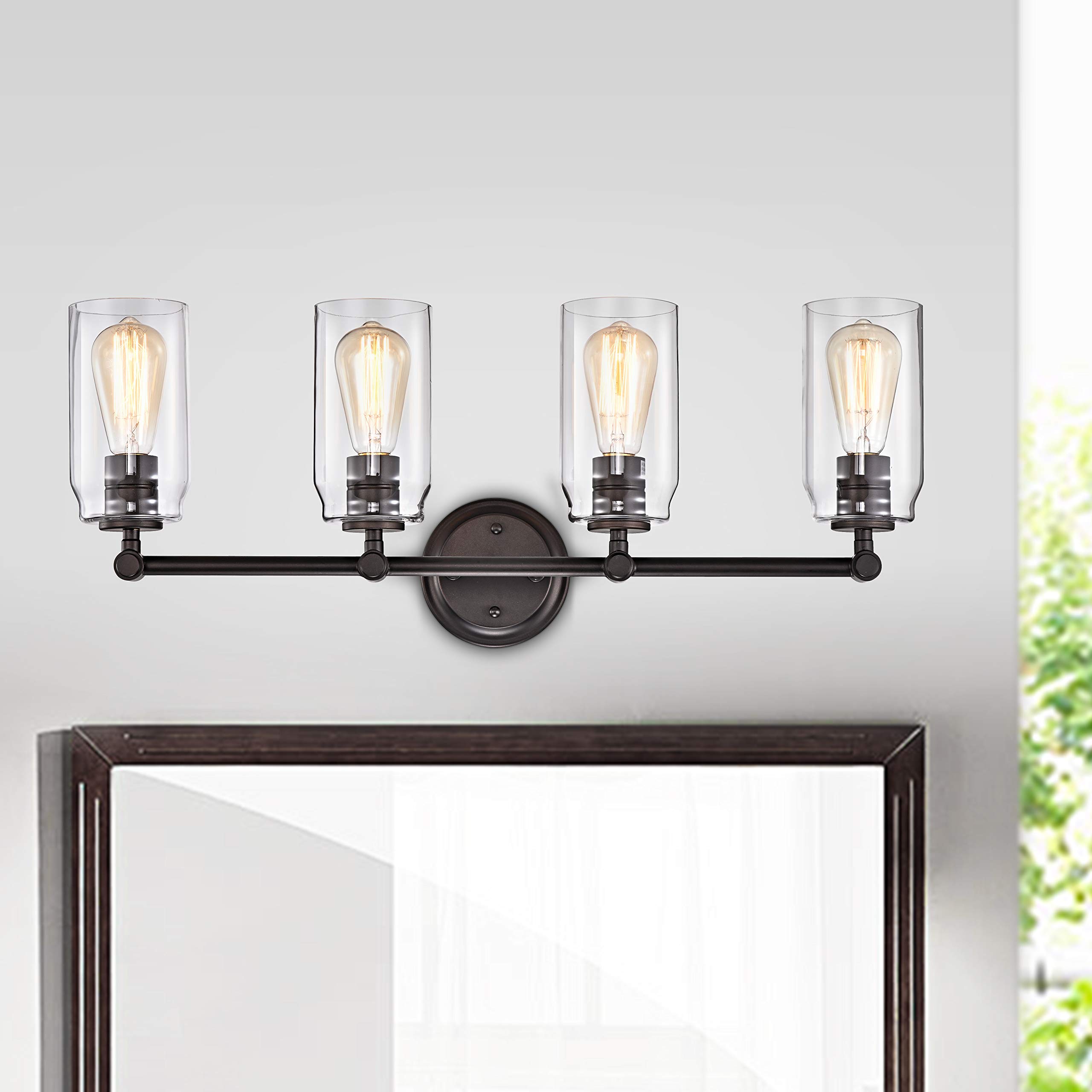 Chloe Lighting Joyce Contemporary 4-Light Rubbed Bronze Bathroom Vanity Light Fixture 28
