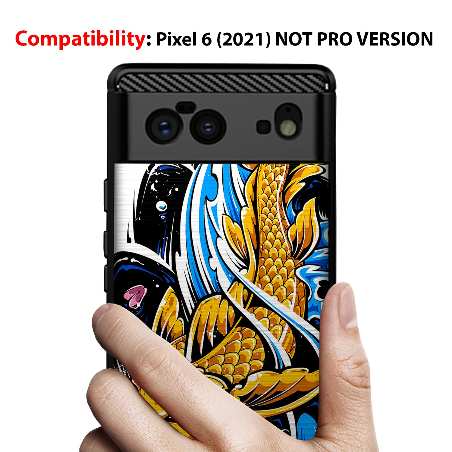 Google Pixel 6 Case (2021) - Koi Fish TPU Cover | Slim Protective Phone Case for Daily Use