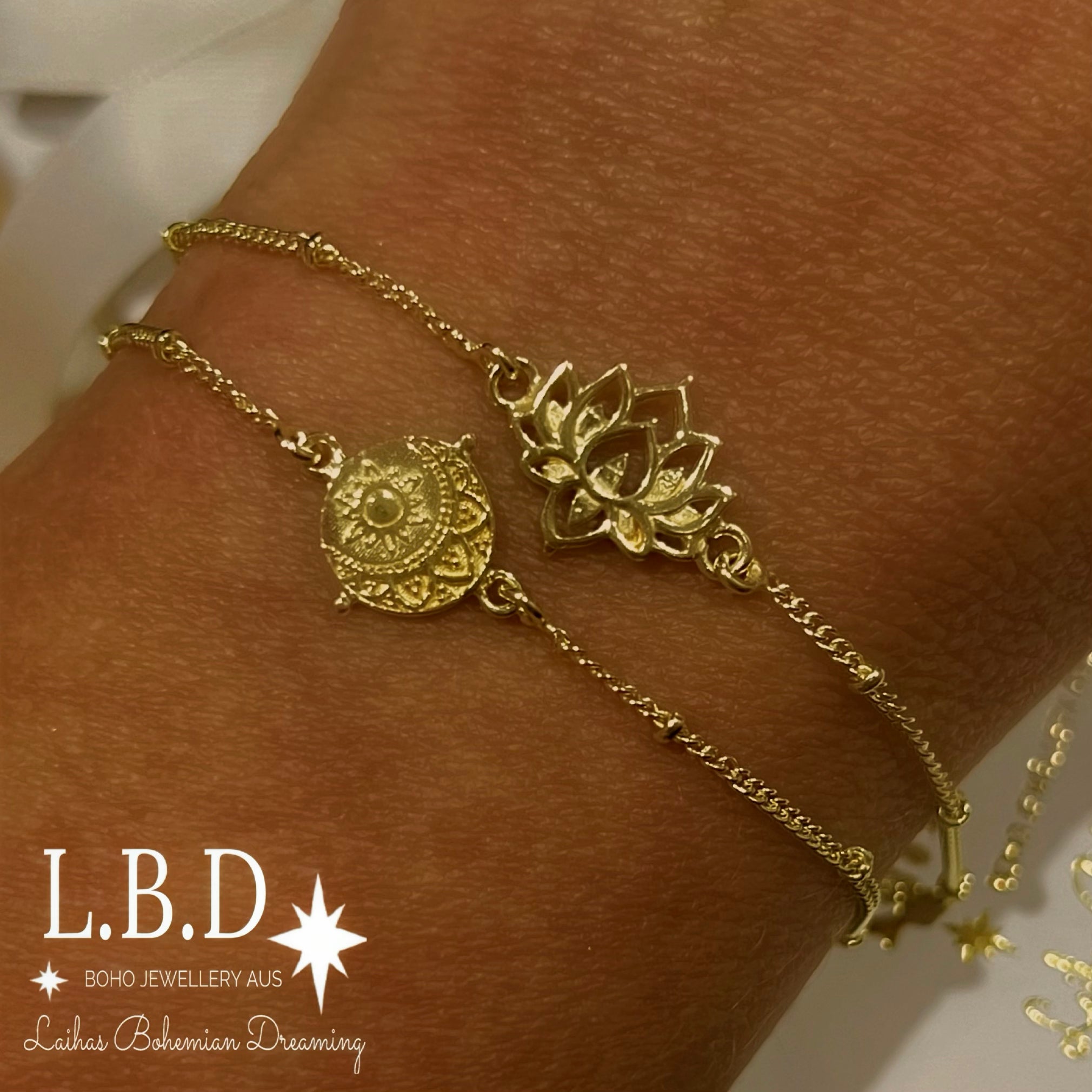 Lotus Flower Gold Bracelet for Women - Elegant Handmade Jewelry for Daily Wear, Gifts & Special Occasions