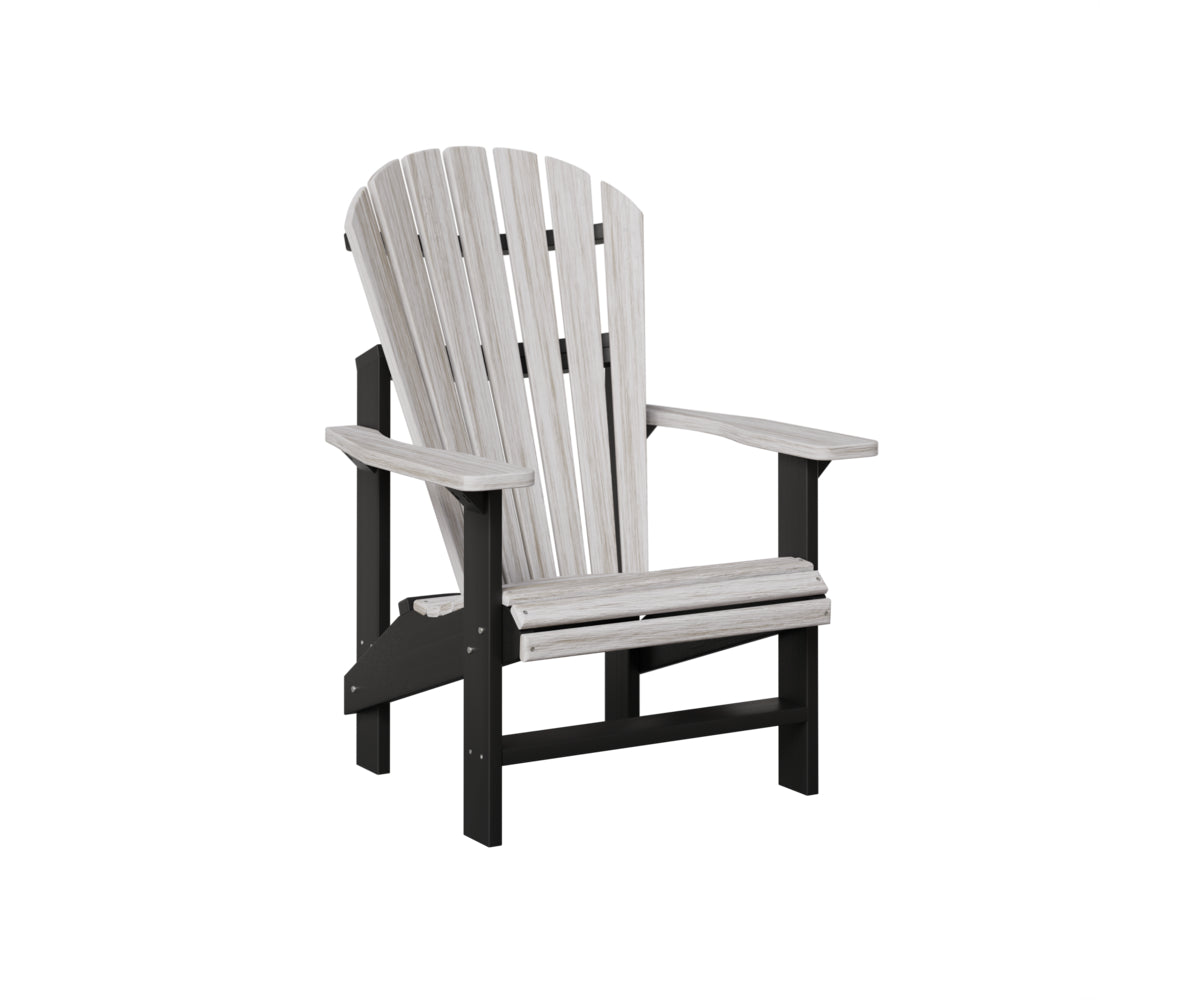 Comfortable Berlin Gardens Upright Adirondack Chair - Outdoor Patio Furniture for Relaxing in Garden, Backyard or Poolside