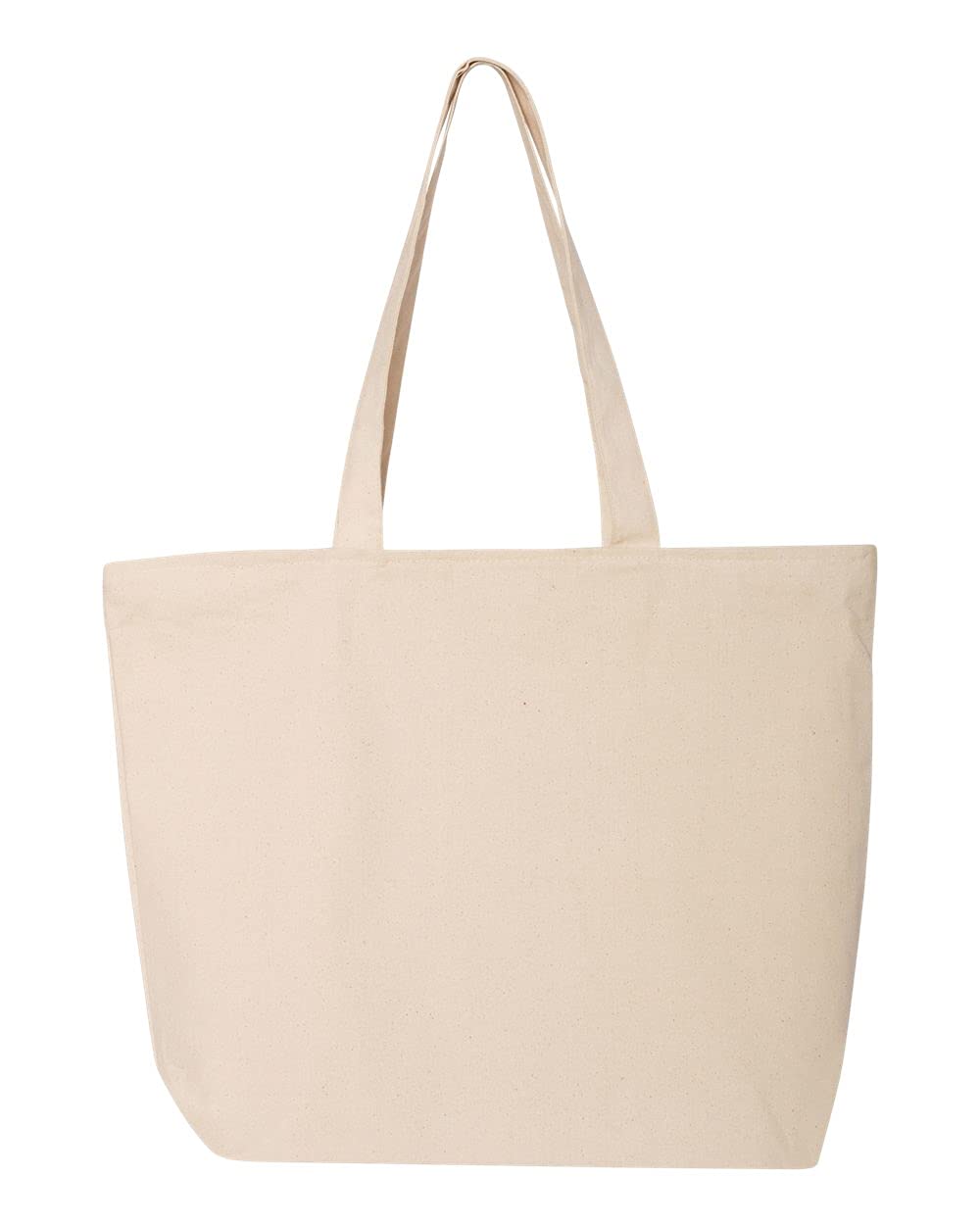 TBF Heavy Duty Canvas Large Tote Bag with Zipper Closure - Waterproof Beach Bag, Grocery Shopping Tote & Travel Carryall for Women & Men | Perfect for Work, Gym, Picnic & Weekend Getaways