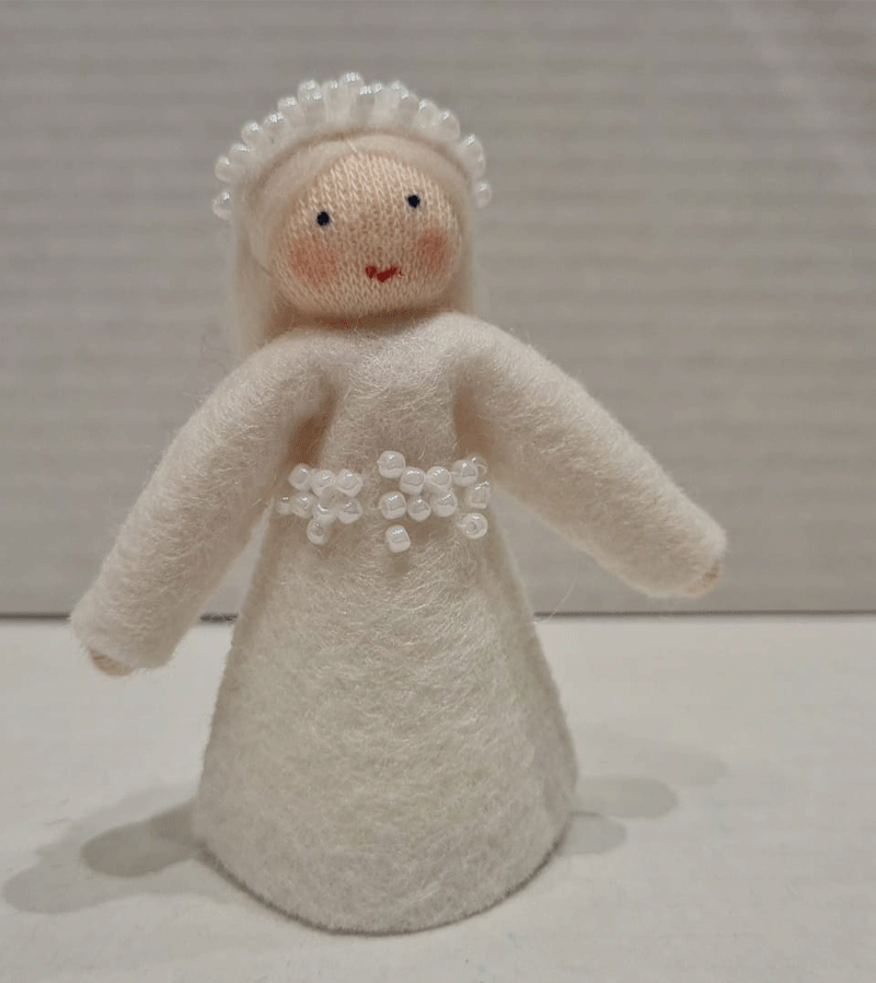 Winter Princess Waldorf Fairy Doll - Handmade Collectible Toy for Girls | Perfect for Christmas Gifts, Birthday Presents & Fairy Tale Playtime