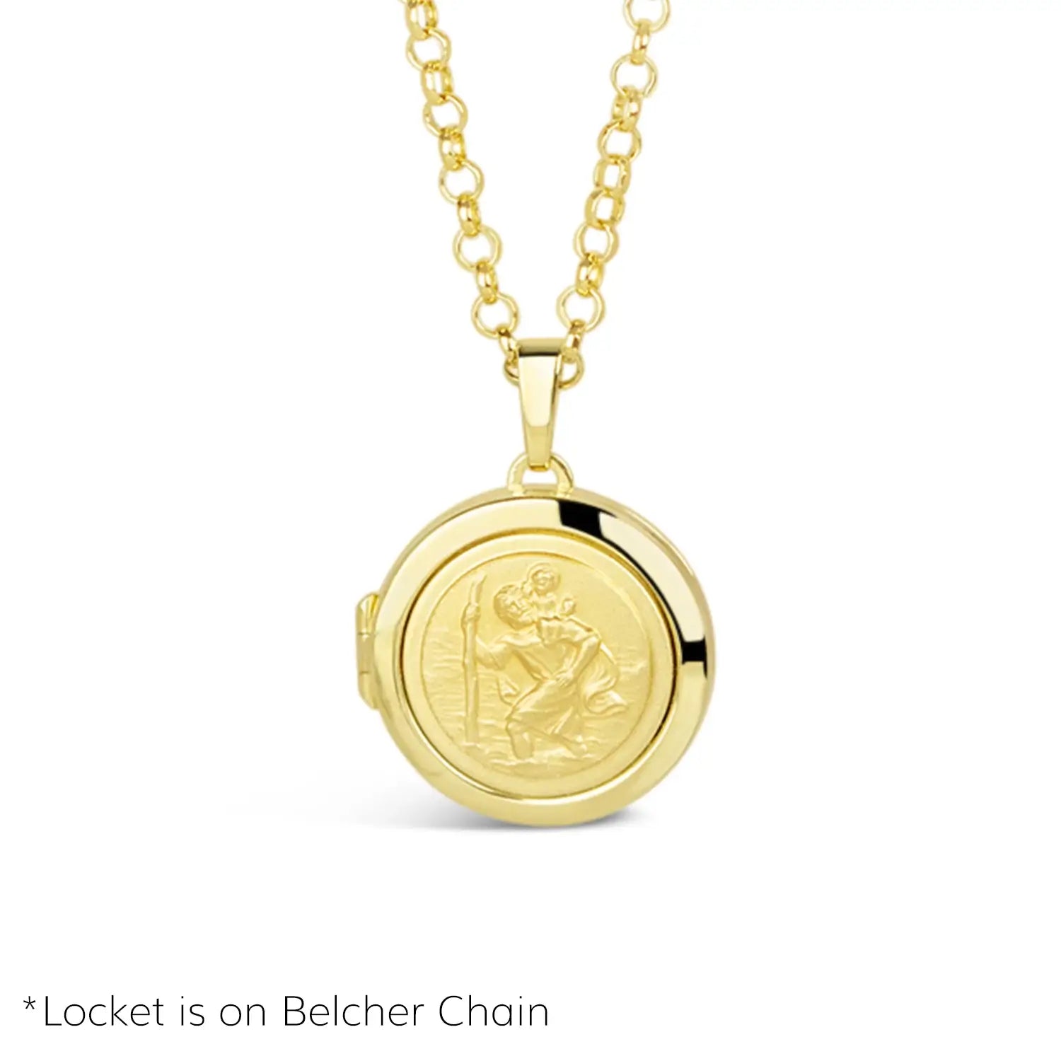 St. Christopher Pendant Necklace for Men - 14K Gold Religious Jewelry - Perfect for Travel Protection & Gifts