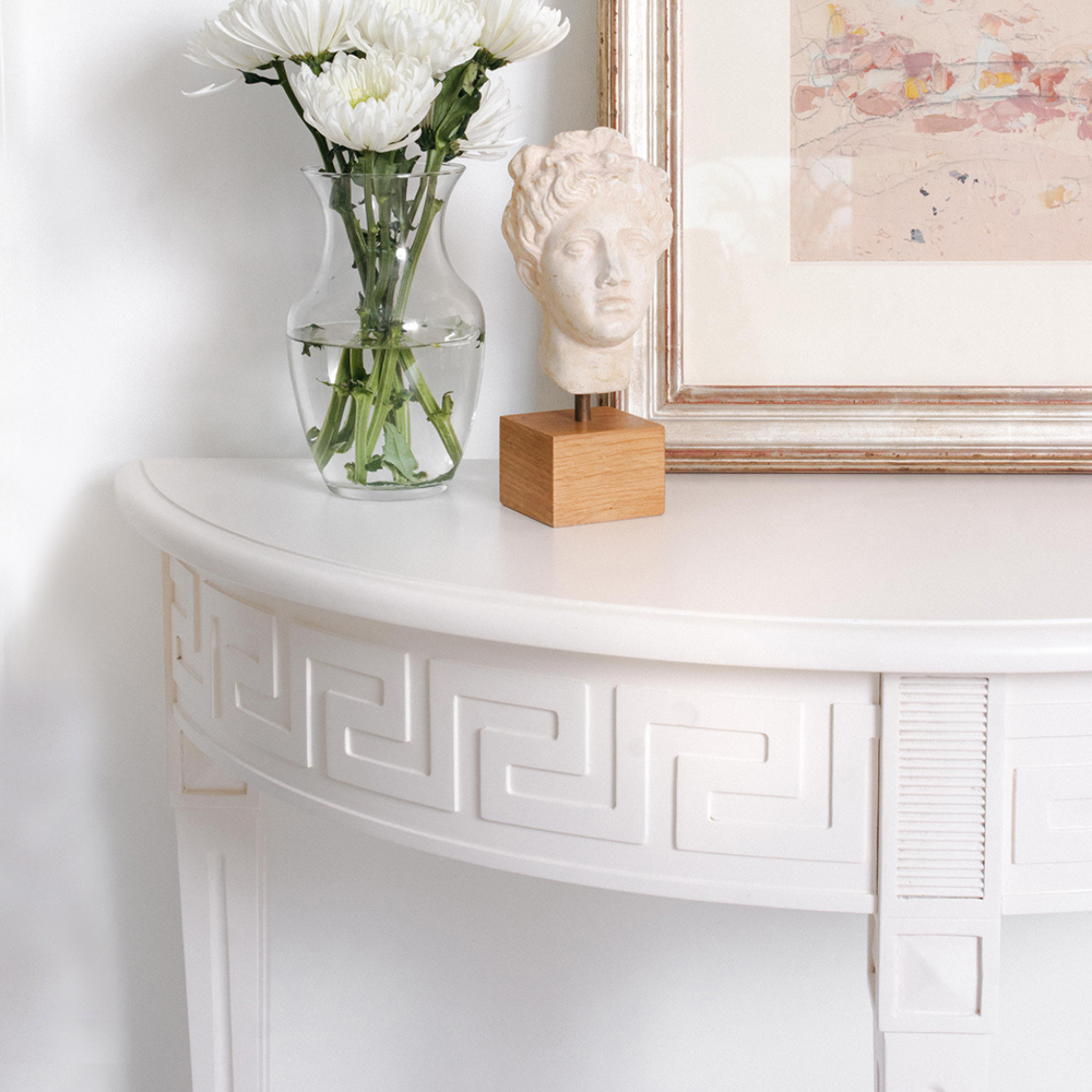 Elegant Athena Demilune Table - Half Moon Console Table with Wooden Finish for Entryway, Living Room & Hallway Decor - Perfect for Small Spaces & Home Organization