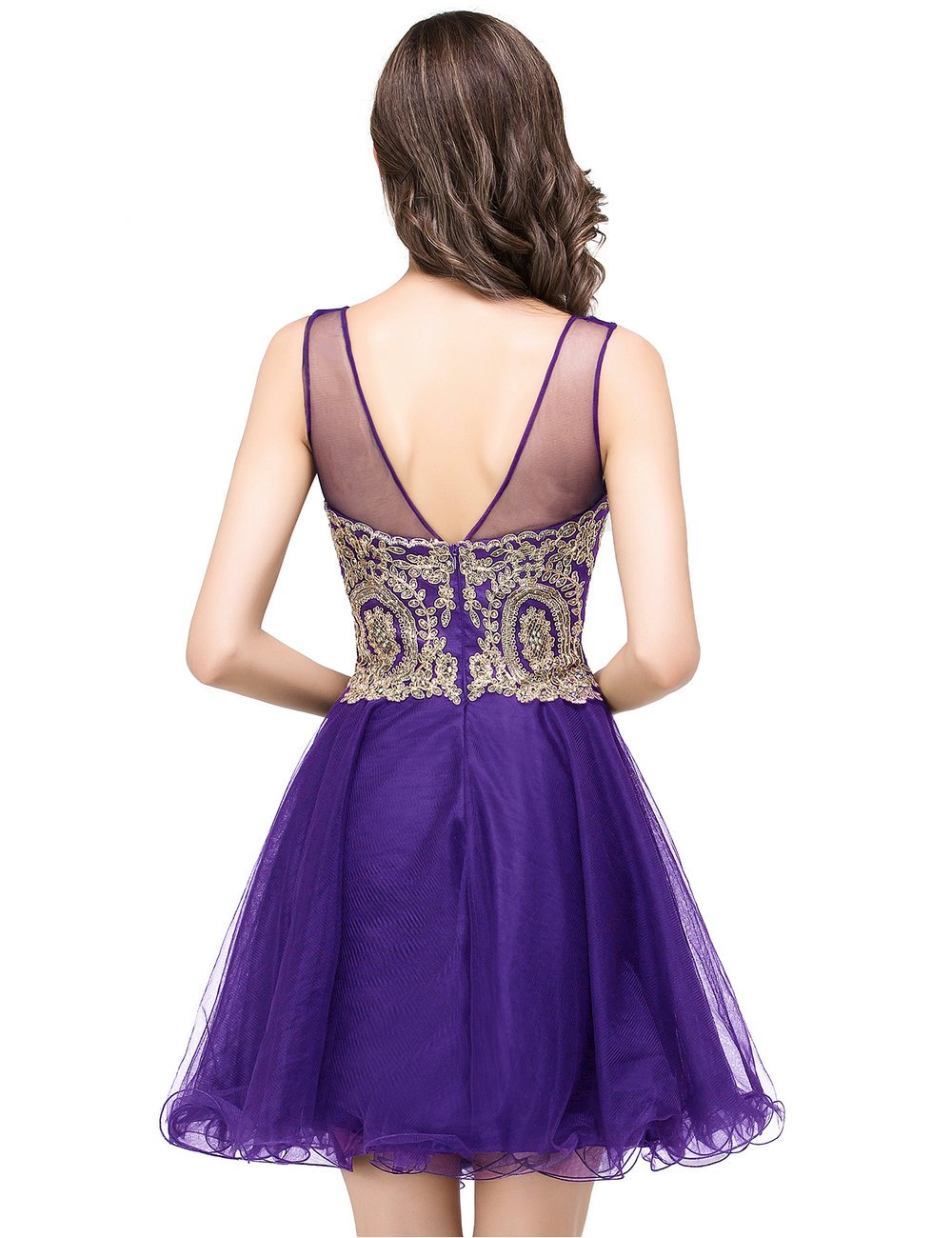 MisShow 2024 Women's Crystal Embellished Cocktail Dress | Elegant Short Prom & Homecoming Party Gown | Perfect for Evening Events, Weddings & Special Occasions