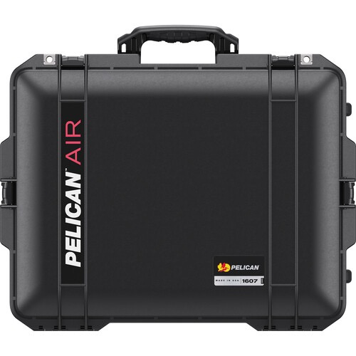 Pelican 1607 AirWD Wheeled Hard Case with Padded Divider Insert - Black Waterproof Protective Travel Case for Camera, Electronics & Equipment - Perfect for Air Travel, Outdoor Adventures & Professional Use