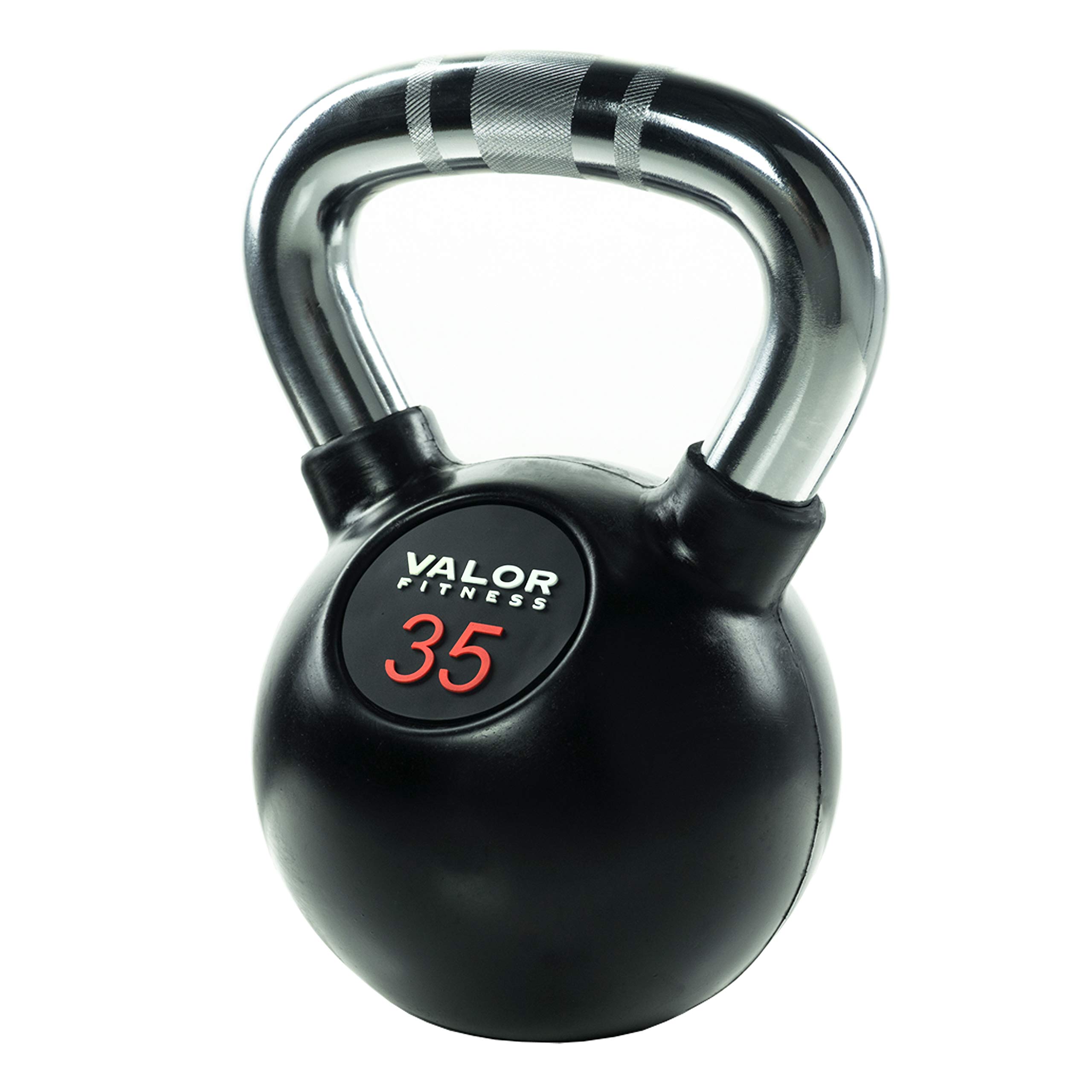 Valor Fitness Chrome Kettlebell Weights with Knurled Handle - 5-50 lbs Gym Kettlebells for Men & Women - Perfect for CrossFit, HIIT & Strength Training Workouts