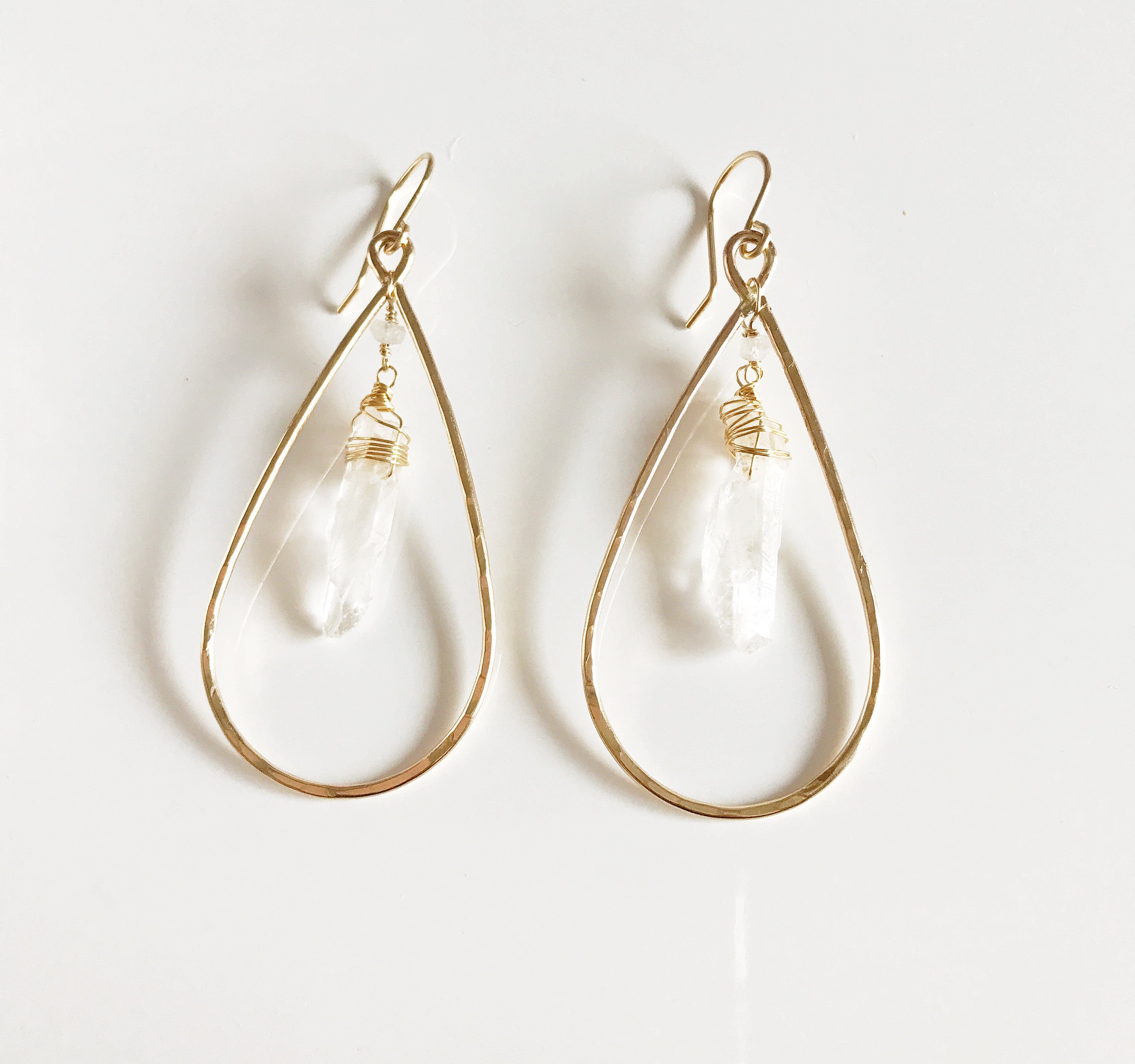 Amira Crystal Quartz Earrings (E405) - Elegant Dangle Earrings for Women, Perfect for Parties, Weddings & Special Occasions