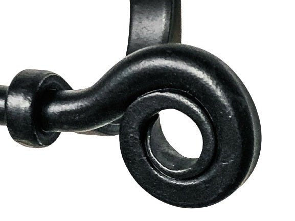 Wrought Iron Towel Bar with Attached Mounting Brackets & Scroll Ends - Rustic Bathroom Decor for Hand Towels & Washcloths