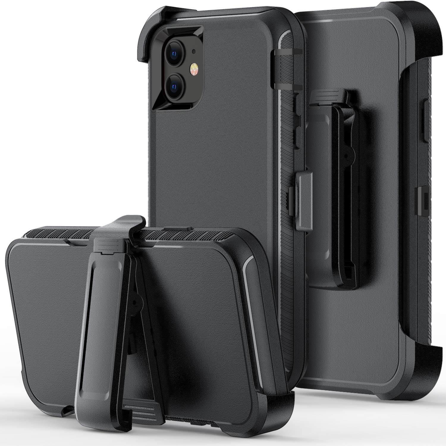 ORIbox Heavy Duty Shockproof Case with Belt Clip for iPhone 12 Mini - Anti-Fall Protective Phone Cover for Outdoor, Construction & Active Lifestyle Use