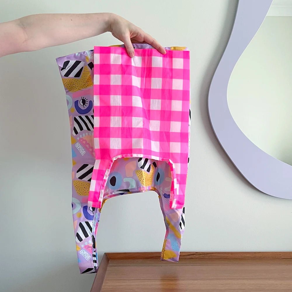 Eco-Friendly Reusable Shopping Bags Set of 2 Sizes - Stylish Purple Design for Groceries & Retail | Perfect for Grocery Shopping, Farmers Markets & Eco-Conscious Lifestyle